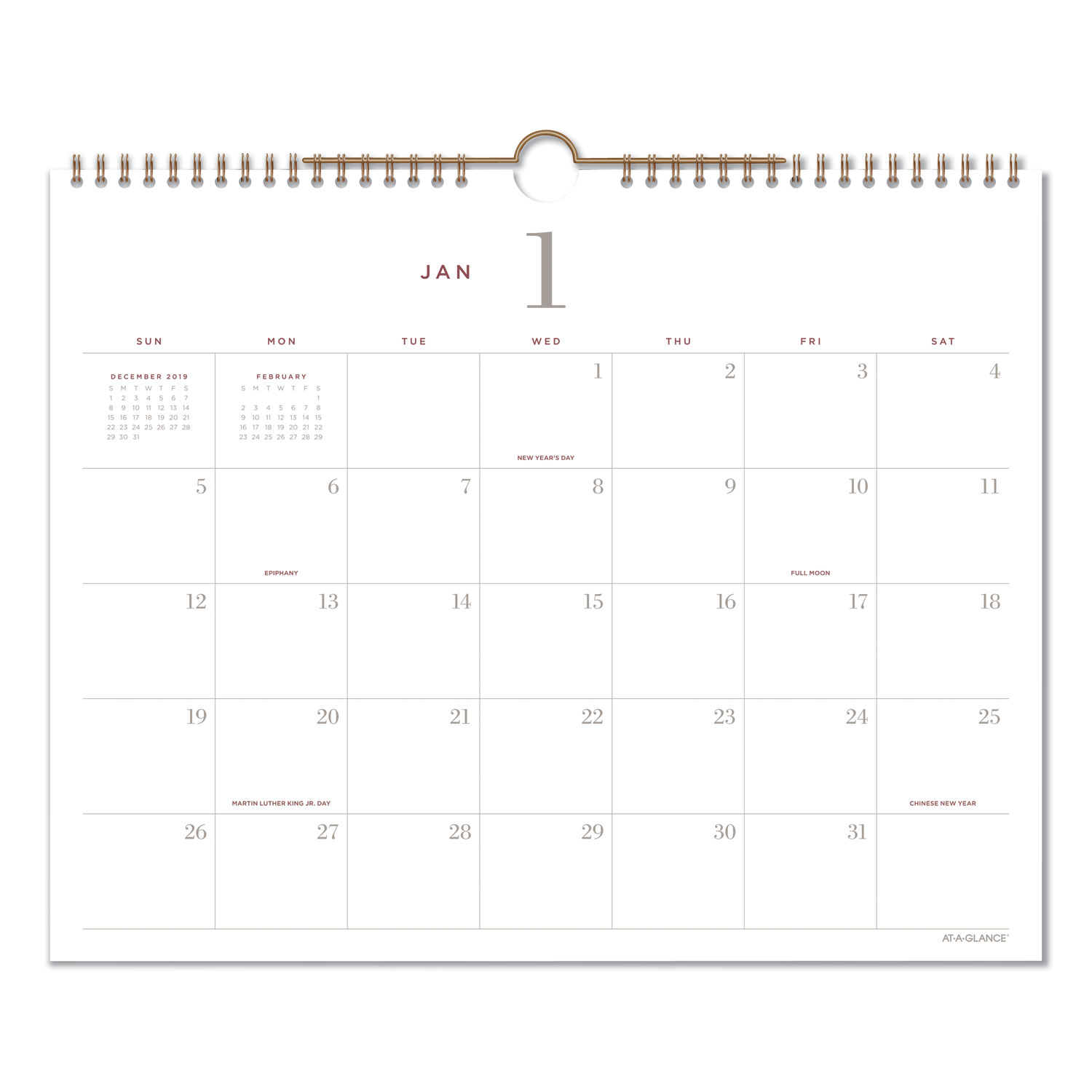  AT-A-GLANCE YP70714 Signature Collection Wall Calendar, 15 x 12, 2020 (AAGYP70714) 