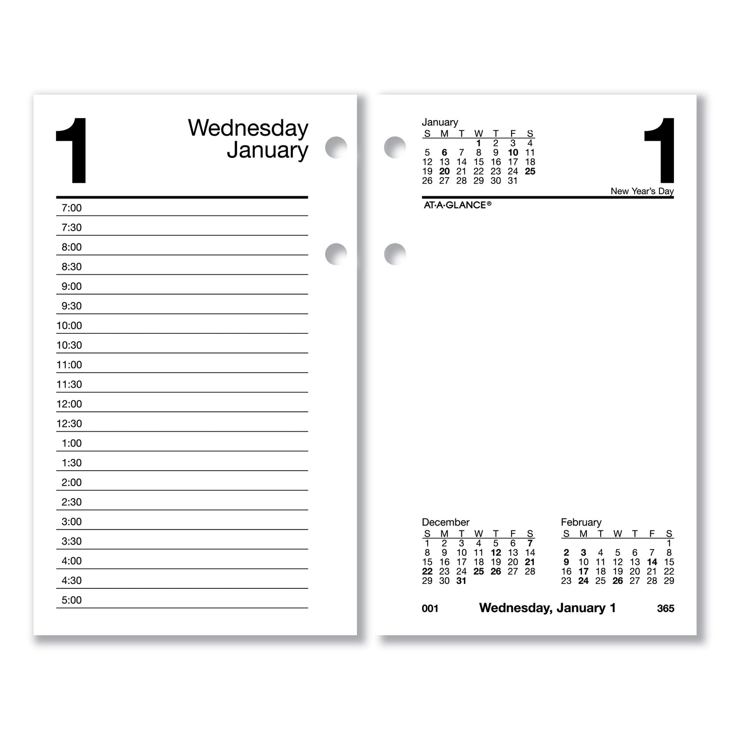 Desk Calendar Refill With Tabs 6 X 3 1 2 White 2020 Sani Chem