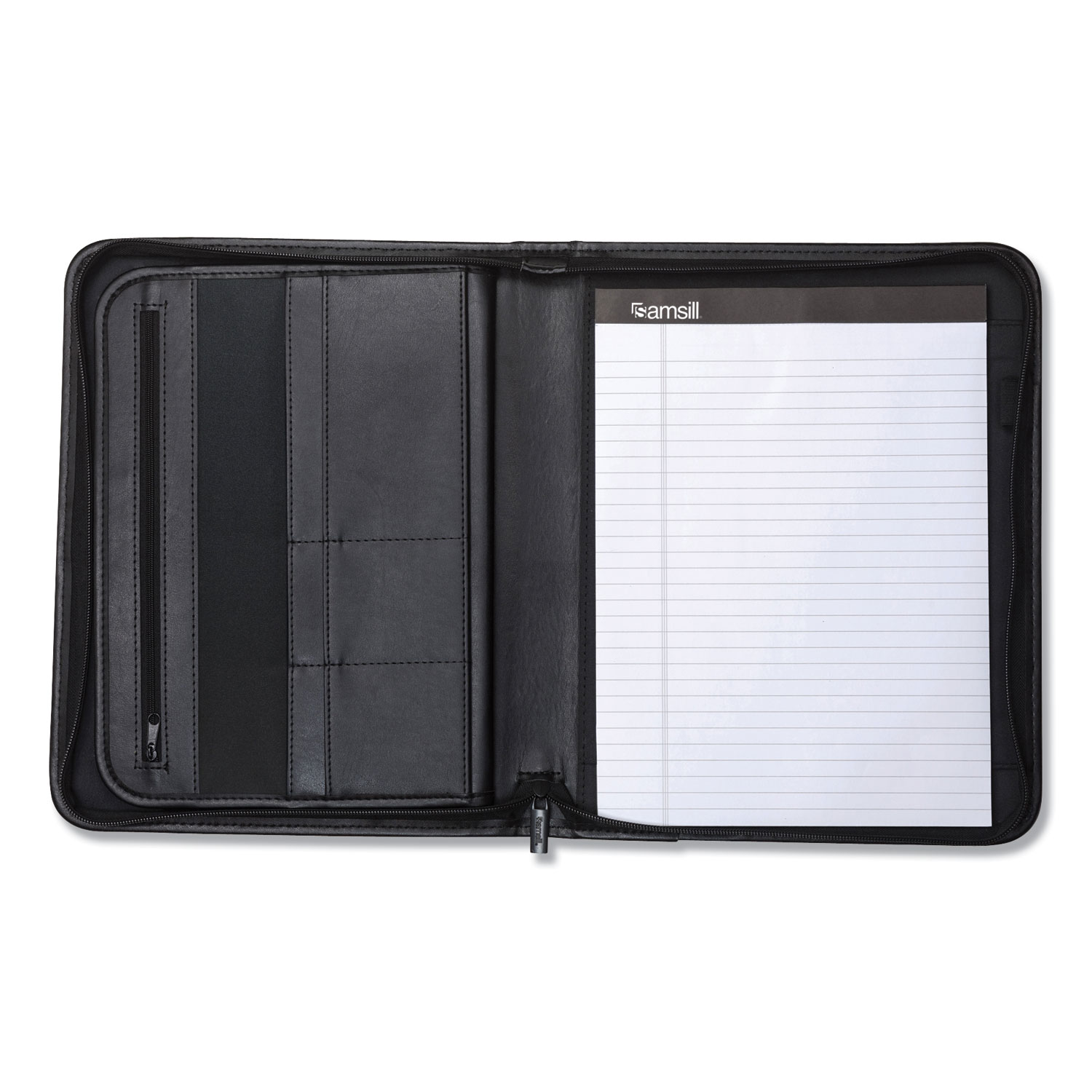 Samsill® Professional Zippered Pad Holder, Pockets/Slots, Writing Pad