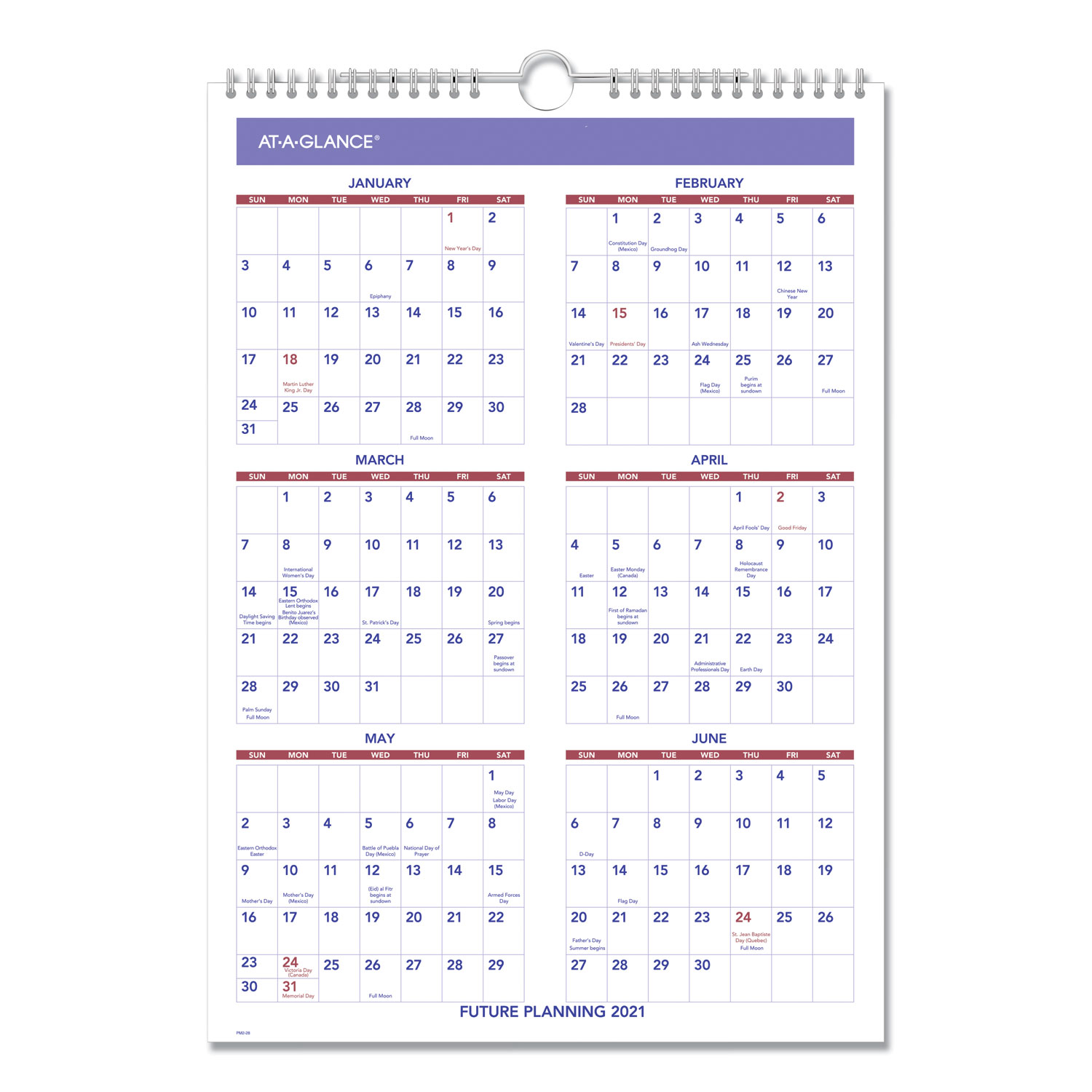 Monthly Wall Calendar with Ruled Daily Blocks, 12 x 17, White, 2020