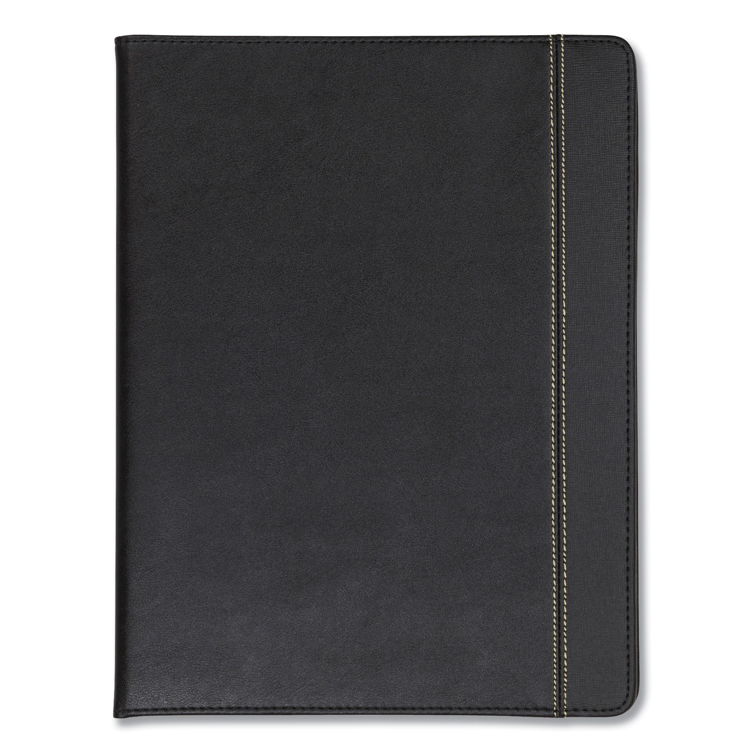 Samsill Leather Multi-Ring Zippered Portfolio Two-Part 1 Cap 11 x 13-1/2 Black