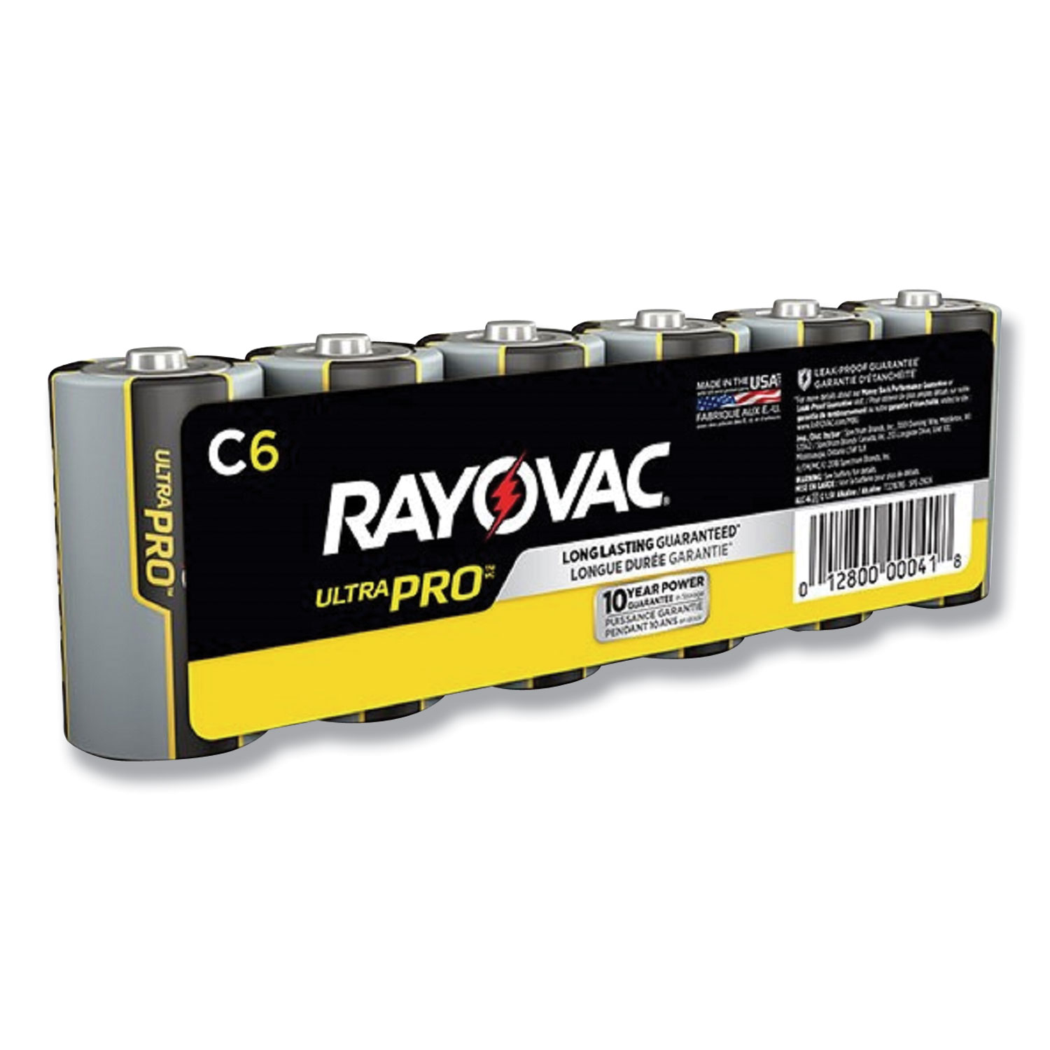  Rayovac ALC-6J Ultra Pro Alkaline C Batteries, 6/Pack (RAYALC6J) 