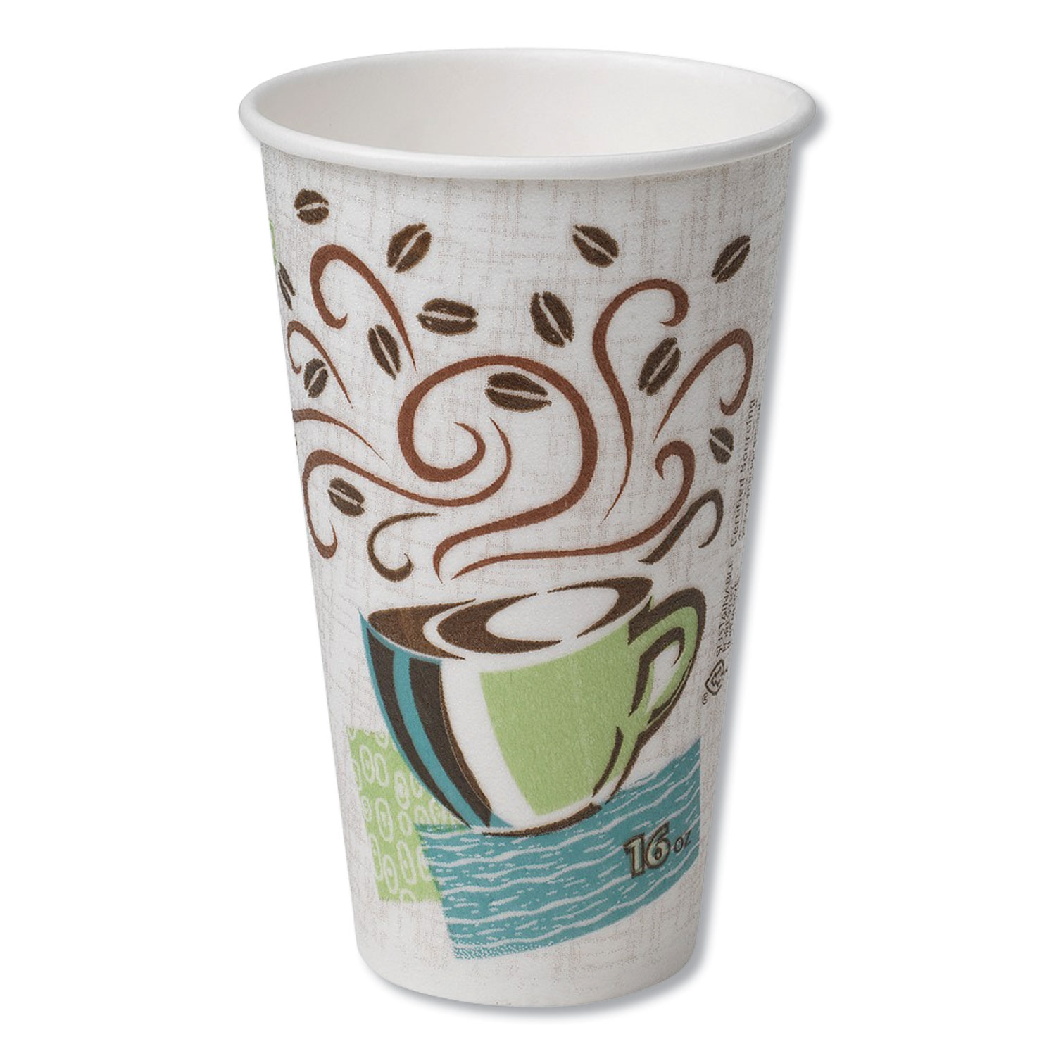  Dixie 5356DX Hot Cups, Paper, 16oz, Coffee Dreams Design, 500/Carton (DXE5356DX) 