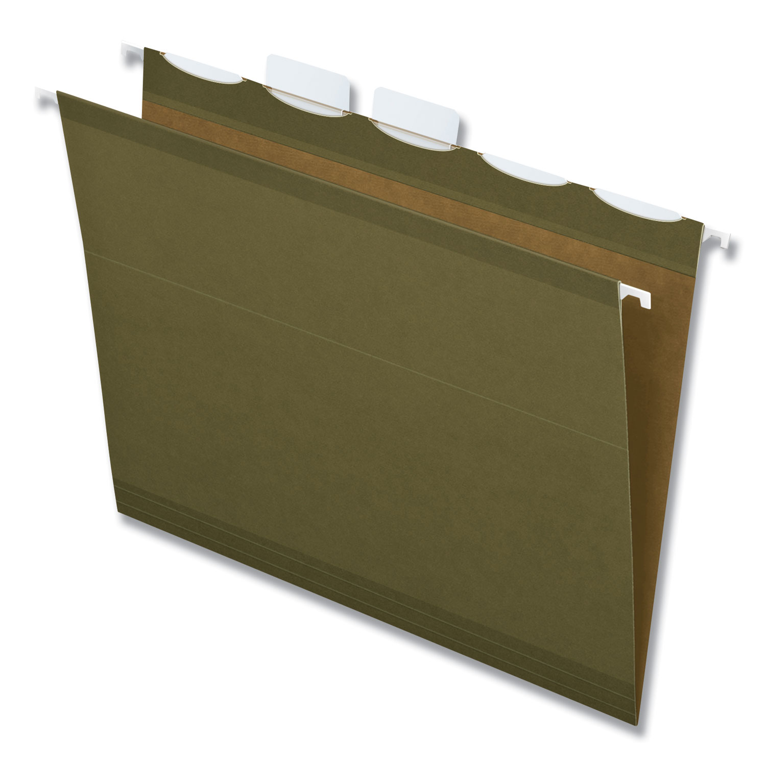  Pendaflex 42590 Ready-Tab Reinforced Hanging File Folders, Letter Size, 1/5-Cut Tab, Standard Green, 25/Box (PFX42590) 