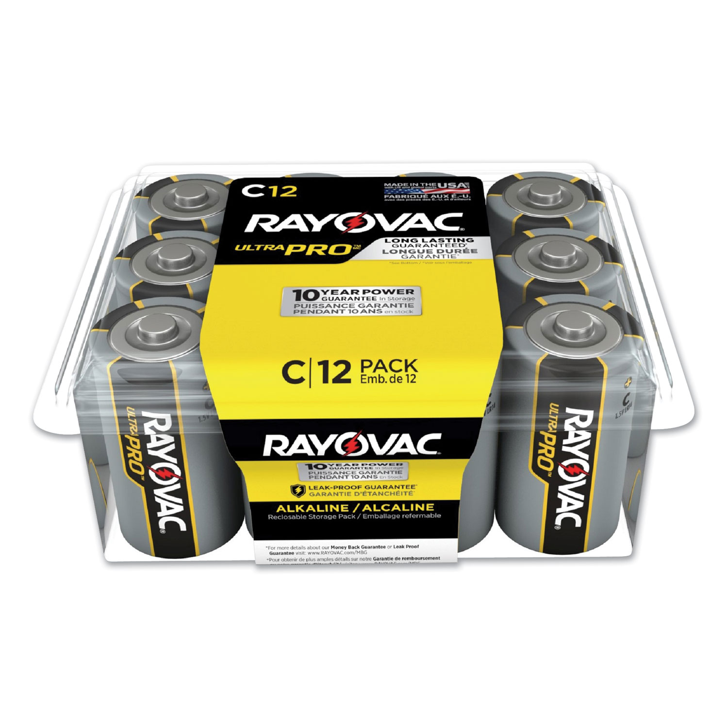  Rayovac ALC-12PPJ Ultra Pro Alkaline C Batteries, 12/Pack (RAYALC12PPJ) 