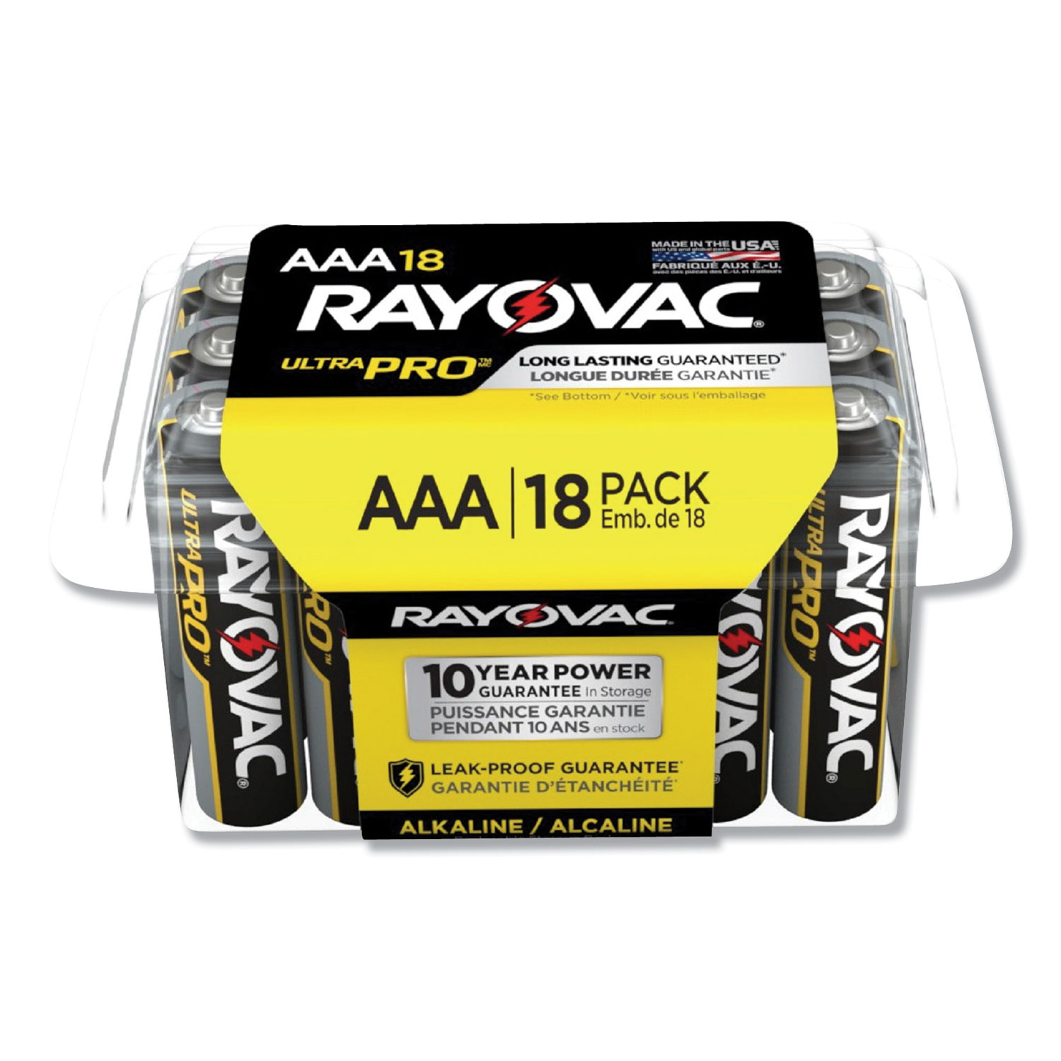  Rayovac ALAAA-18PPJ Ultra Pro Alkaline AAA Batteries, 18/Pack (RAYALAAA18PPJ) 