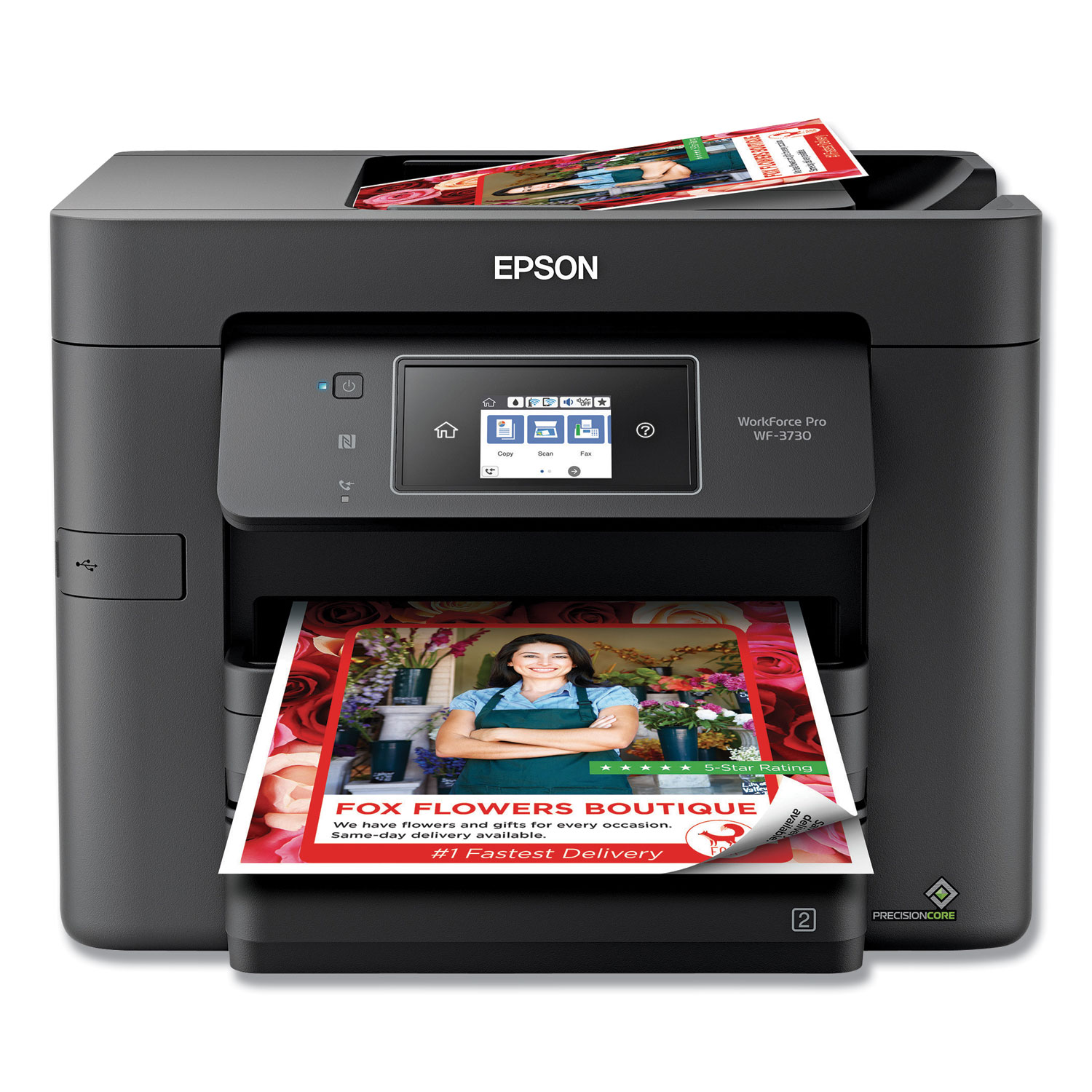  Epson C11CH04201 WorkForce Pro WF-3730 All-in-One Printer, Copy/Fax/Print/Scan (EPSC11CH04201) 