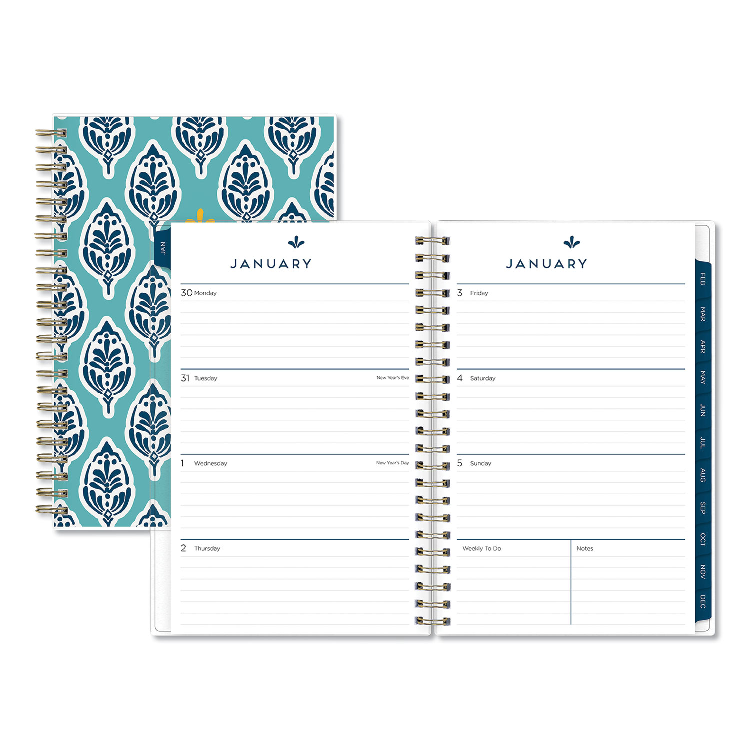  Blue Sky 110570 Sullana Weekly/Monthly Planner, 8 x 5, Teal Cover, 2020 (BLS110570) 