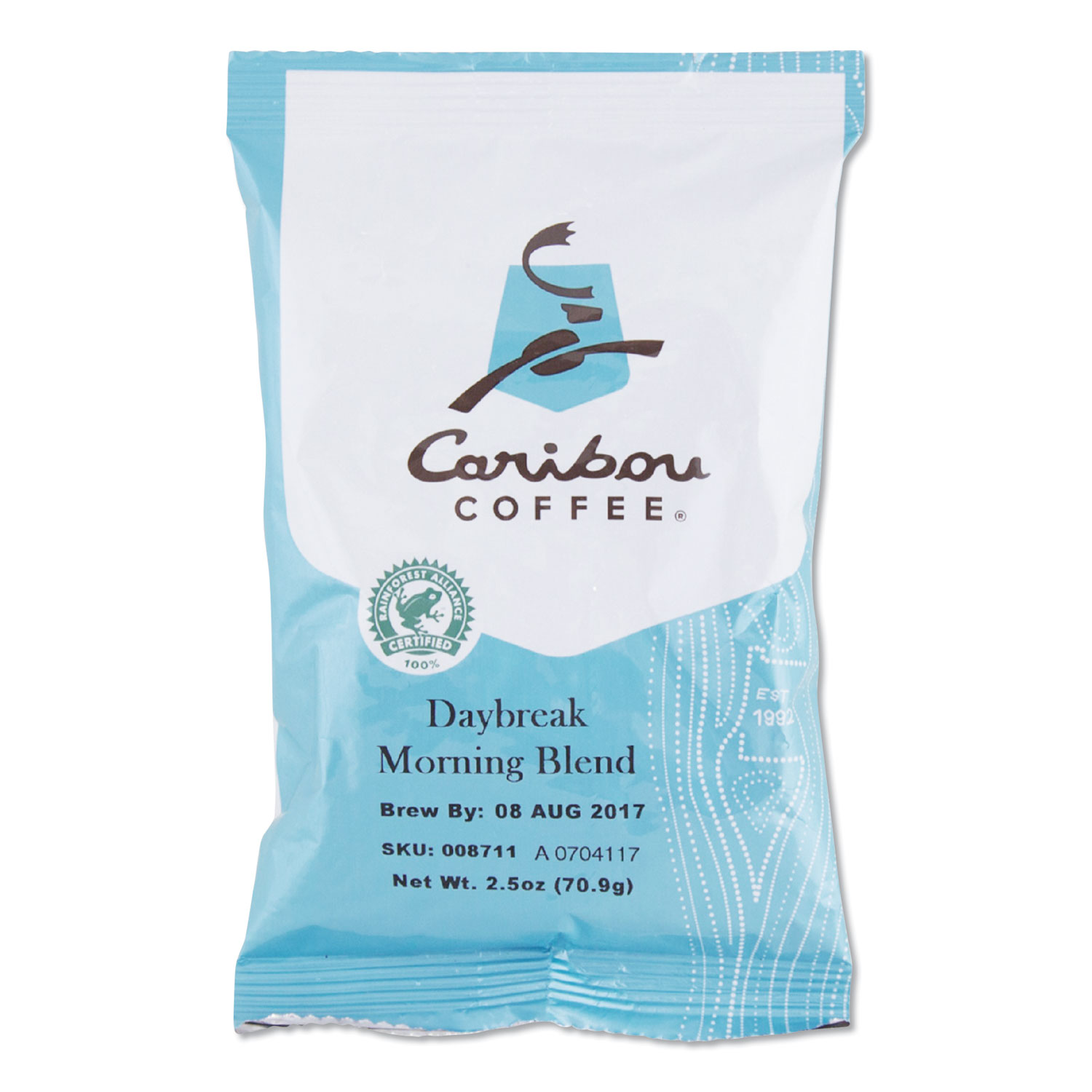  Caribou Coffee 008711 Daybreak Ground Coffee, 2.5 oz, 18/Carton (CCF008711) 