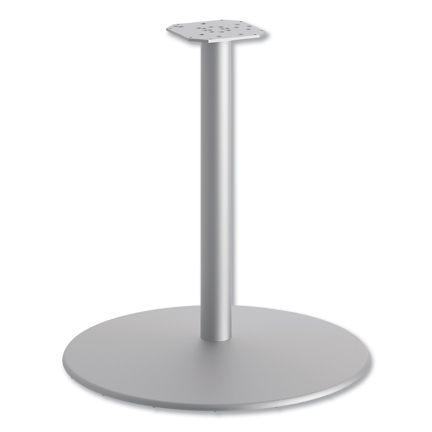 HON® Between Round Disc Base for 30 Table Tops, Textured Silver