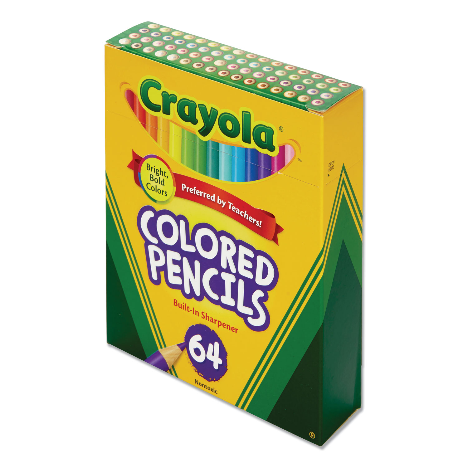 Crayola Colored Woodcase Pencil HB 3.3 Mm Assorted 64/pack Cyo683364 683364 for sale online 
