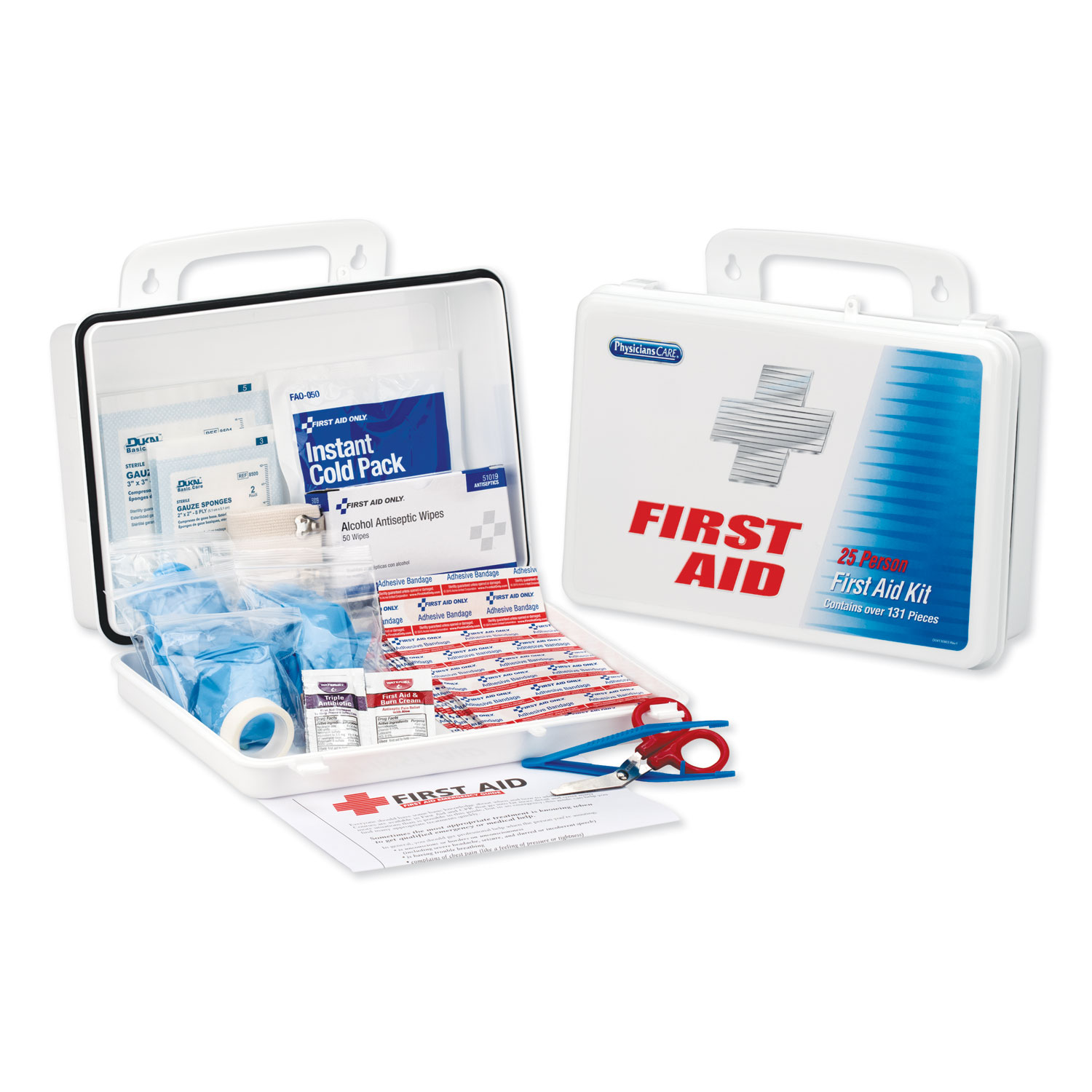  PhysiciansCare by First Aid Only 60002-003 Office First Aid Kit, for Up to 25 People, 131 Pieces/Kit (FAO60002) 