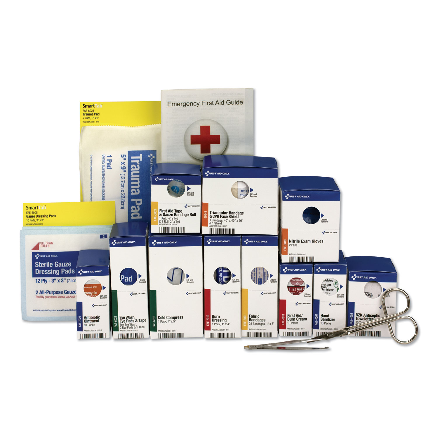  First Aid Only 90582 Medium Metal SmartCompliance Refill Pack for 25 People, 94 Pieces (FAO90582) 