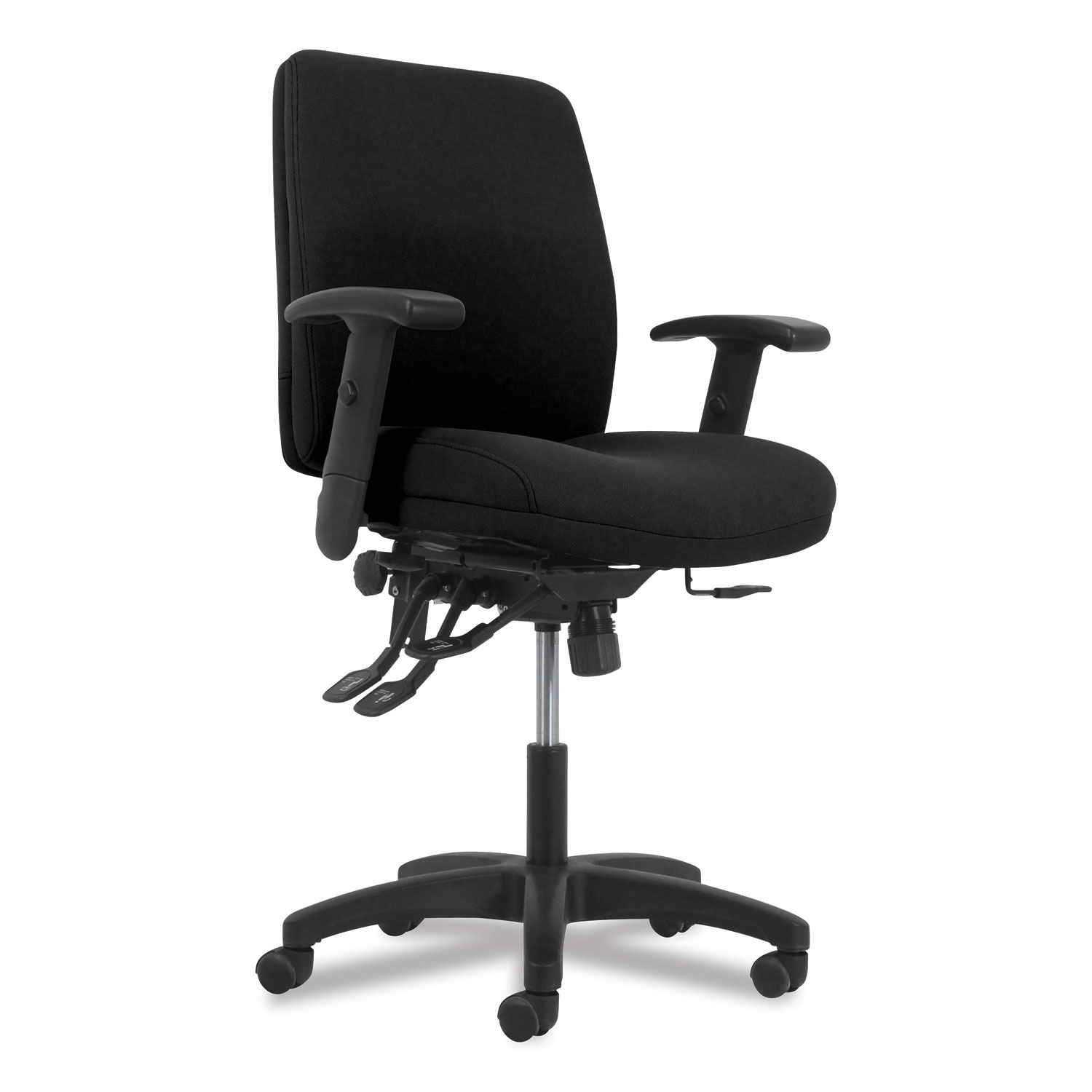 HON® Network Mid-Back Task Chair, Supports up to 250 lbs., Black Seat/Black Back, Black Base