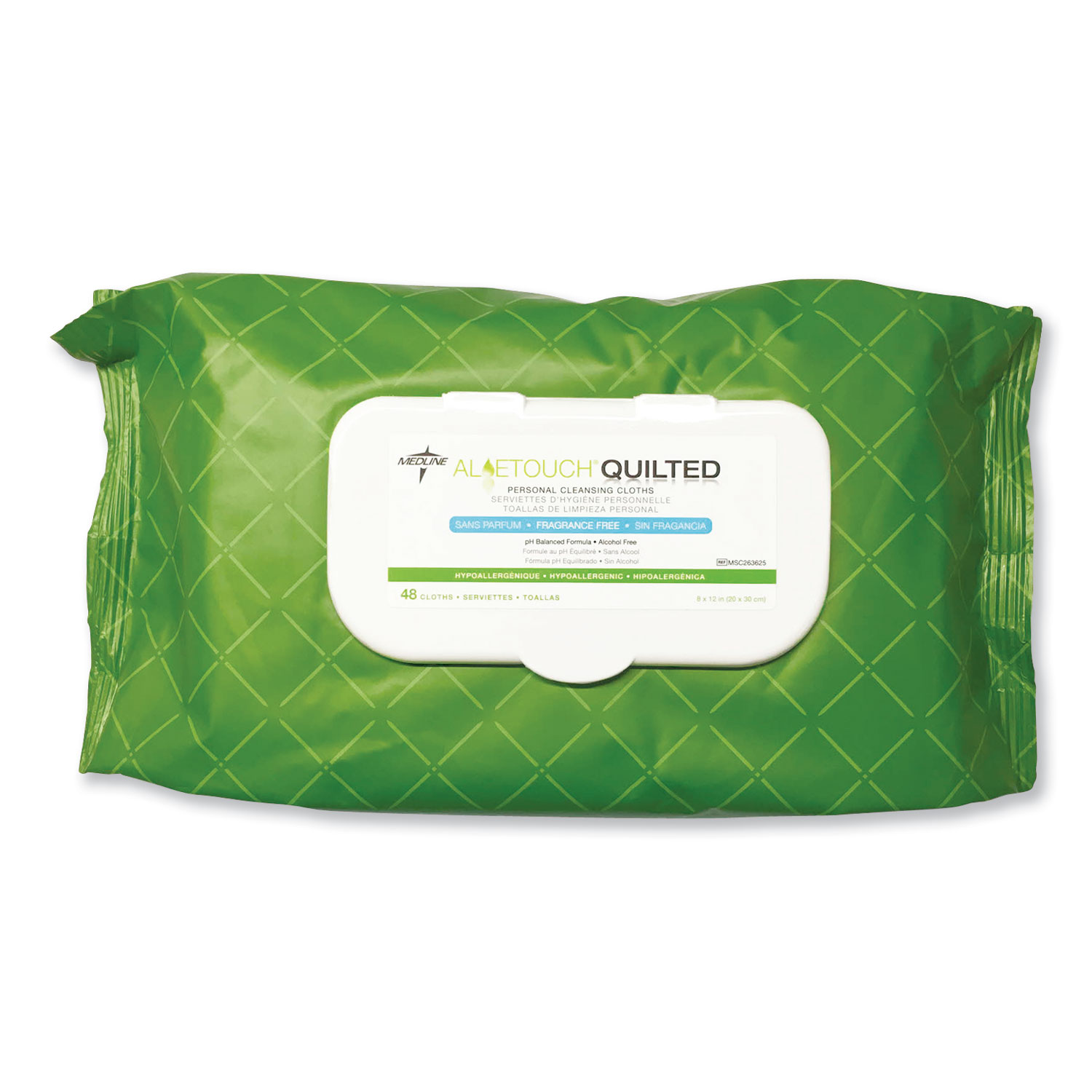  Medline MSC263625 FitRight Select Premium Personal Cleansing Wipes, 8 x 12, 48/Pack (MIIMSC263625) 