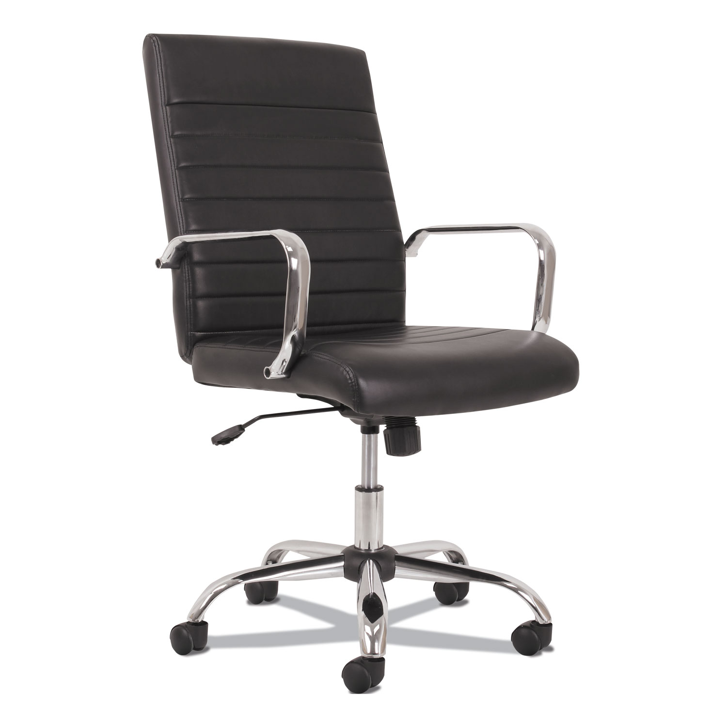  Sadie BSXVST511 5-Eleven Mid-Back Executive Chair, Supports up to 250 lbs., Black Seat/Black Back, Aluminum Base (BSXVST511) 