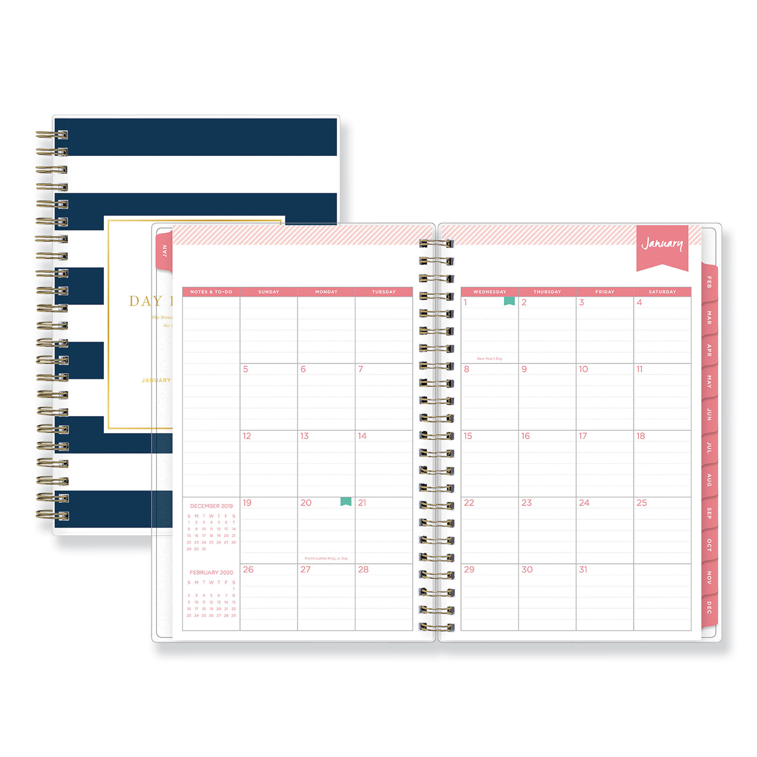  Blue Sky BLS103623 Day Designer Daily/Monthly Planner, 8 x 5, Navy/White, 2020 (BLS103623) 