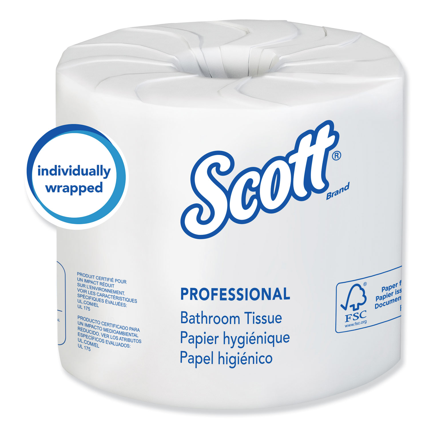  Scott 13217 Essential 100% Recycled Fiber SRB Bathroom Tissue, Septic Safe, 2-Ply, White, 506 Sheets/Roll, 80 Rolls/Carton (KCC13217) 