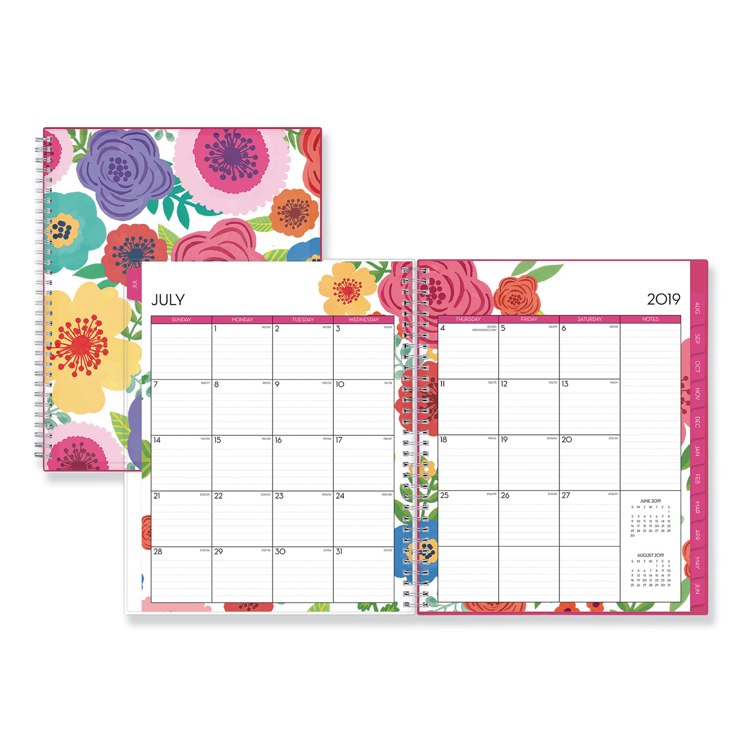  Blue Sky 100149 Mahalo Academic Year CYO Weekly/Monthly Planner, 11 x 8.5, Tropical Floral, 2020-2021 (BLS100149) 