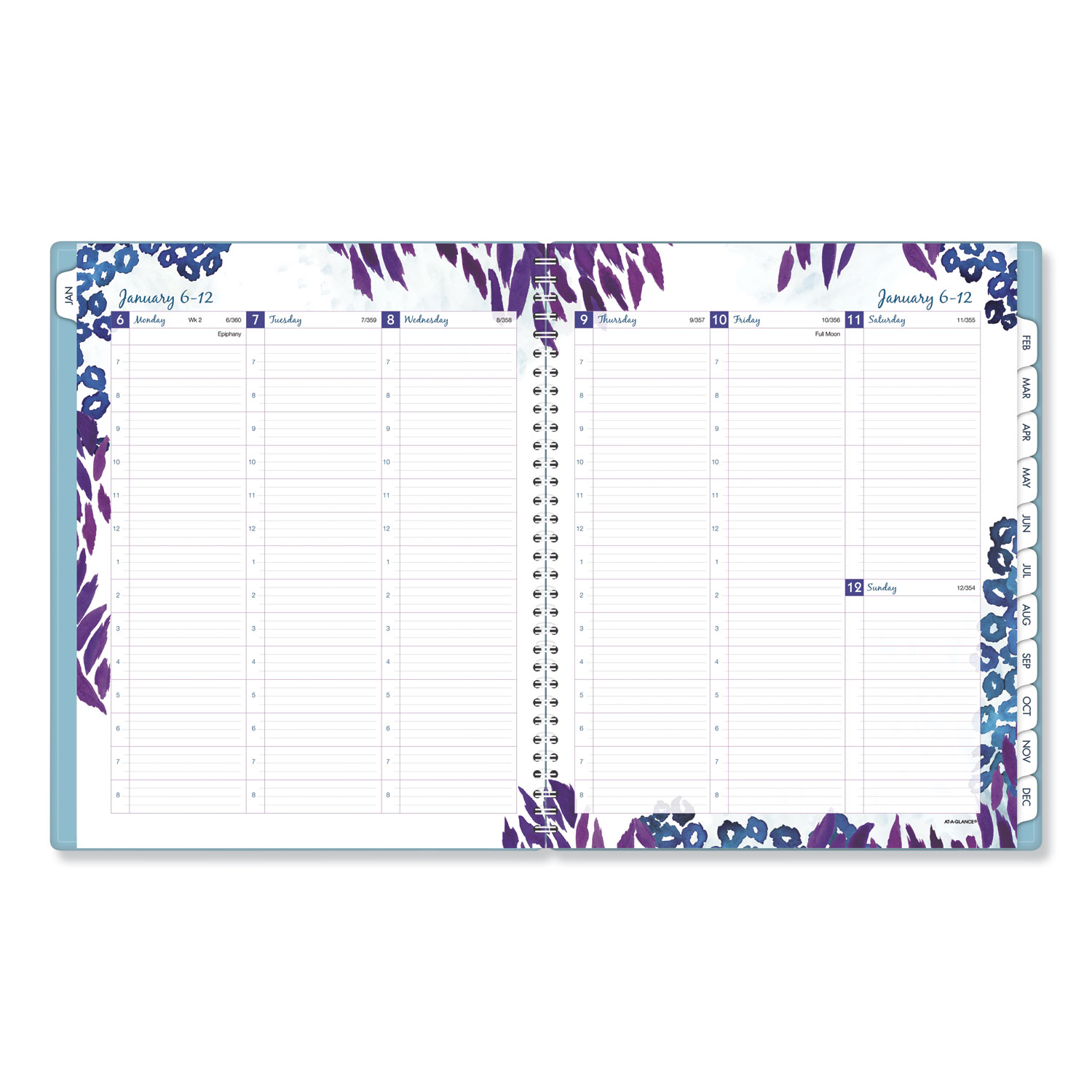 Wild Washes Weekly/Monthly Planner, 11 x 8 1/2, Floral, Animal, 2020