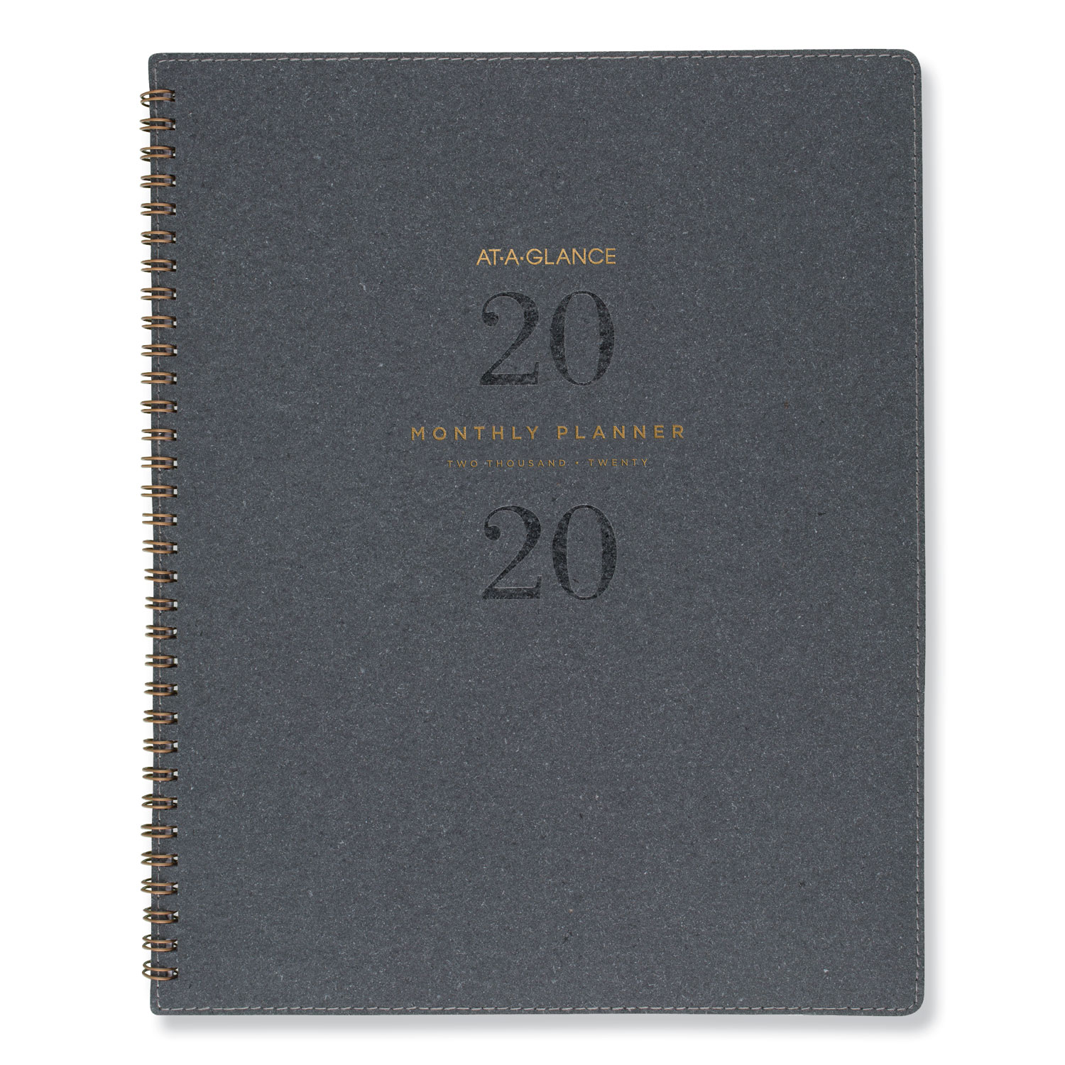  AT-A-GLANCE YP90045 Signature Collection Heather Gray Planner, 11 x 8 3/4, 2020-2021 (AAGYP90045) 