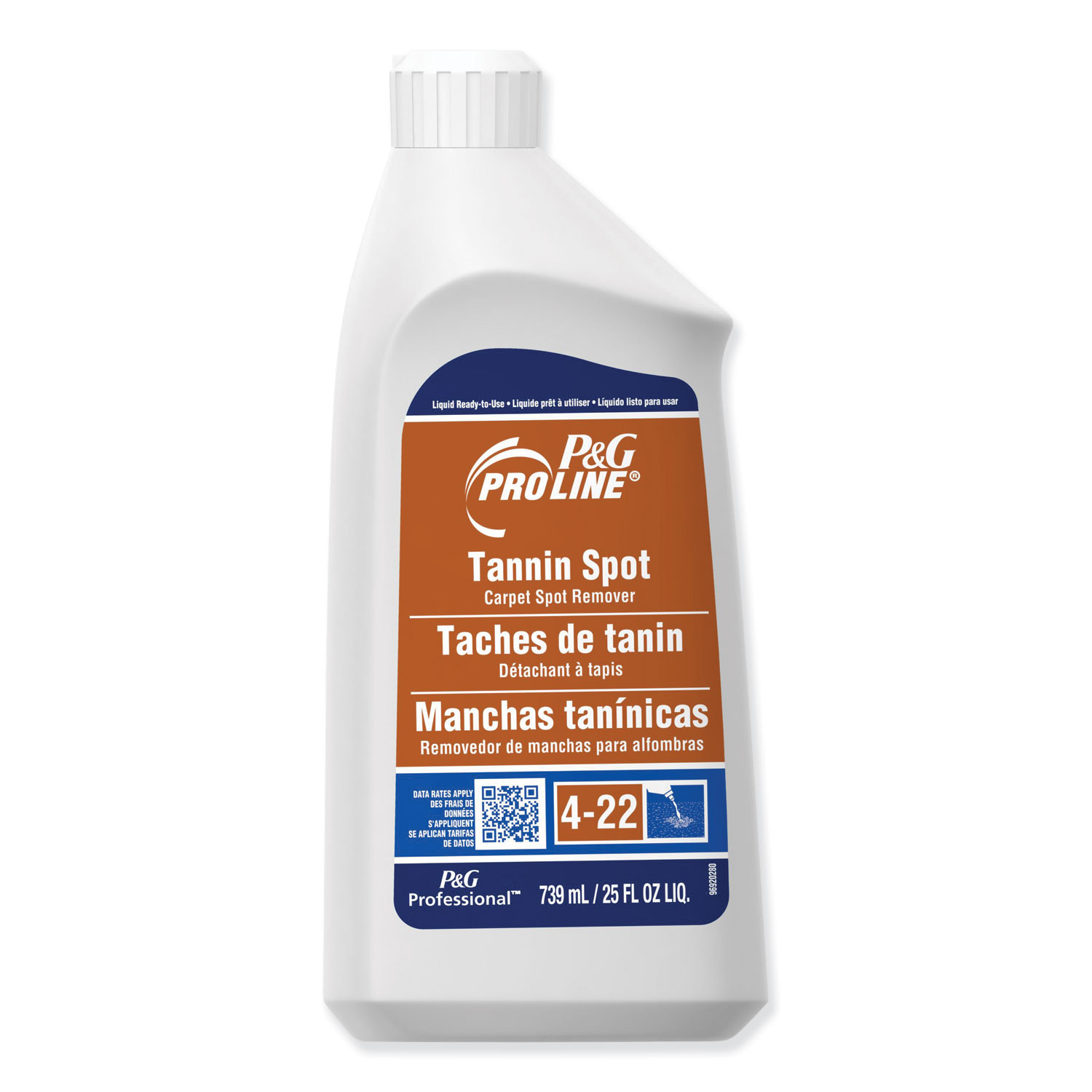  P&G Pro Line 03447 Tannin Spot Carpet Spot Remover, Peach, 25 oz Bottle, 15/Carton (PGC03447) 