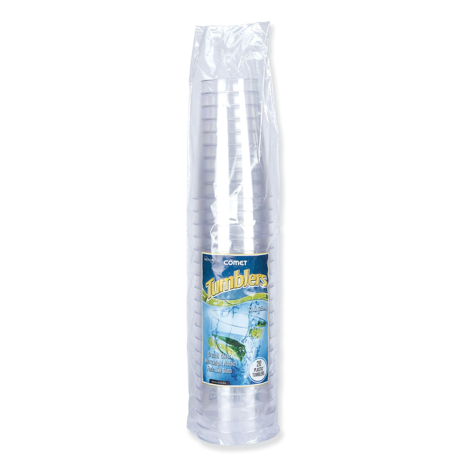 Comet Plastic Tumblers, Clear, 12 oz, 500/Carton Comet Plastic Tumblers, Clear, 12 oz, 500/Carton