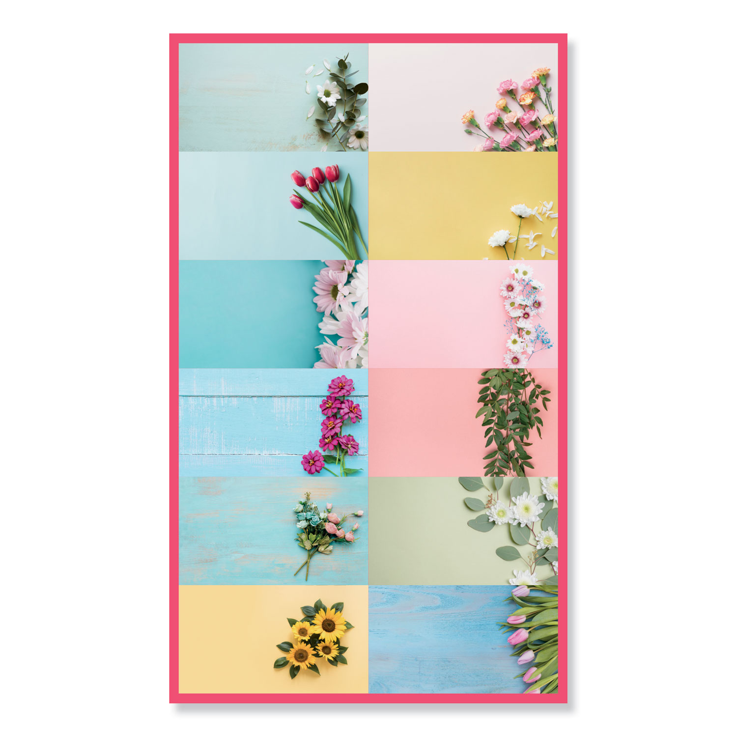 Romantic Monthly Desk Pad Calendar, 22 x 17, Blossoms, 2020