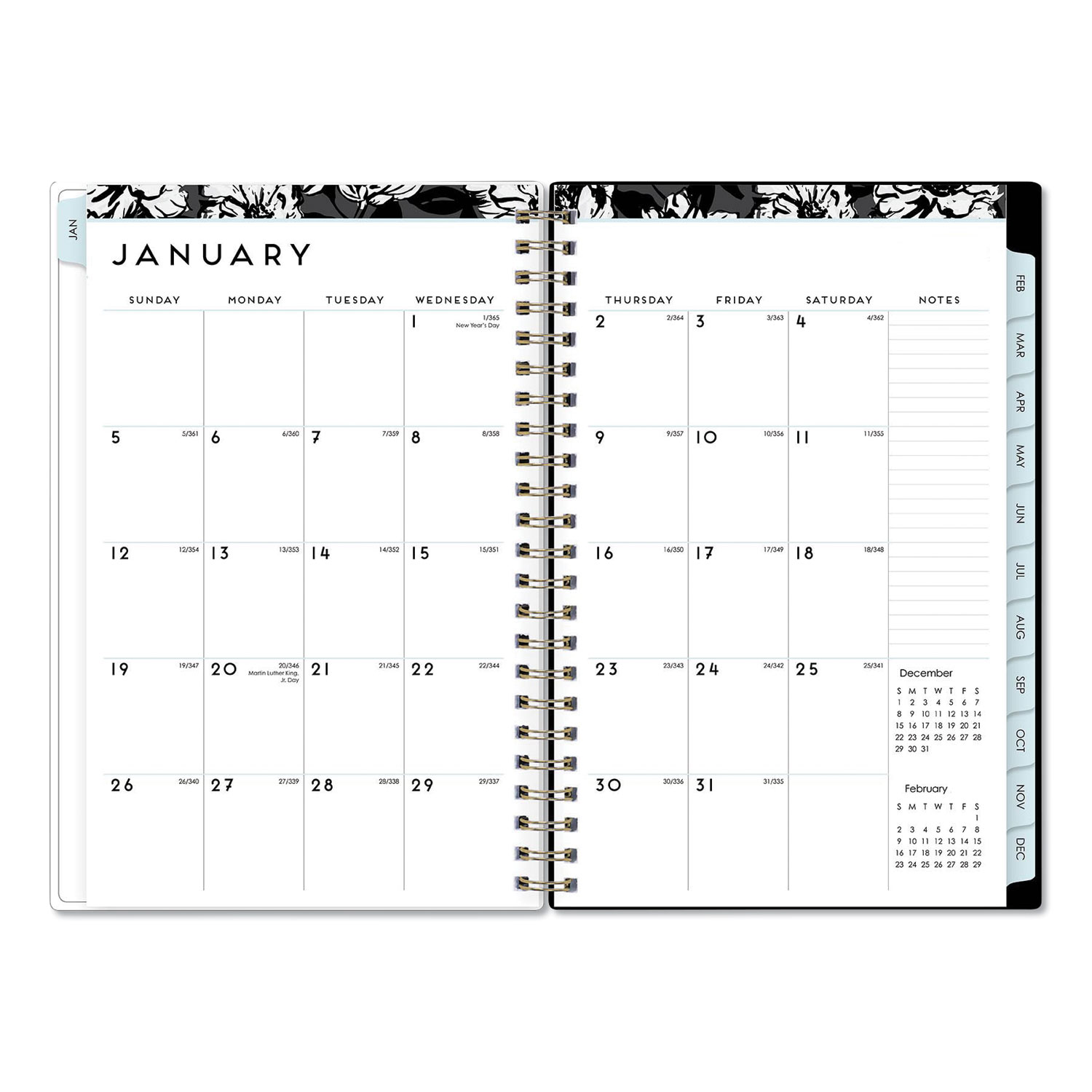 Baccara Dark CYO Weekly/Monthly Planner, 8 x 5, 2020