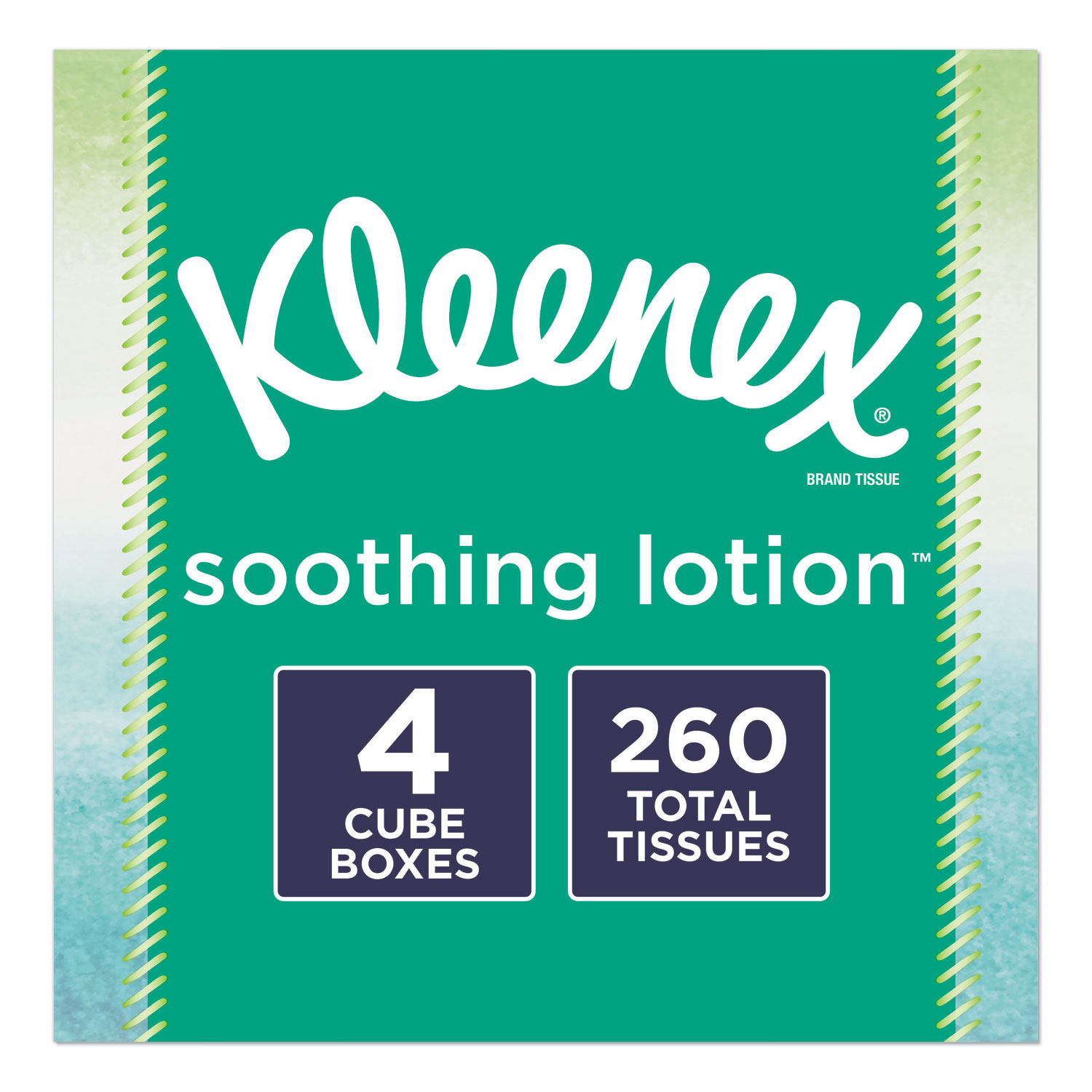 Kleenex 25834 Lotion Facial Tissue, 2-Ply, White, 65 Sheets/Box, 4 Boxes/Pack (KCC50174) 