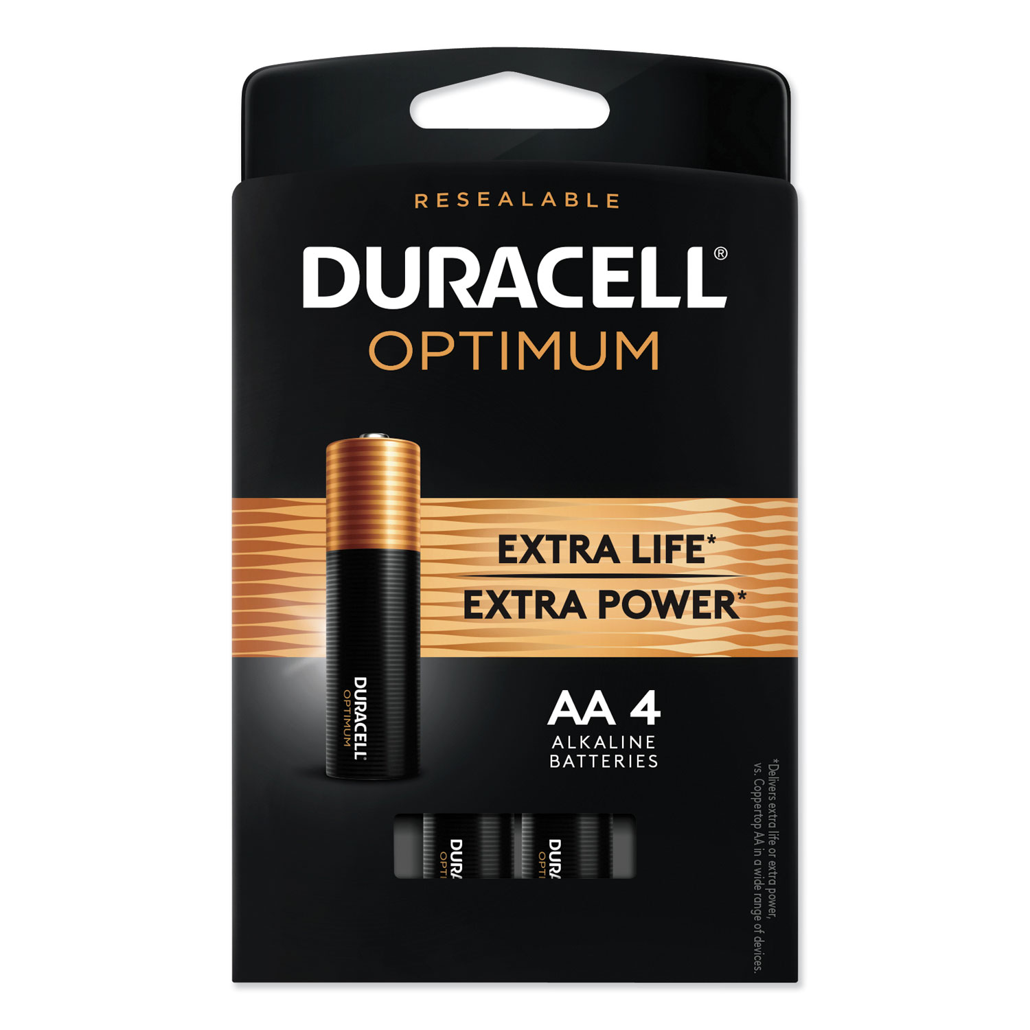  Duracell OPT1500B4PRT Optimum Alkaline AA Batteries, 4/Pack (DUROPT1500B4PRT) 