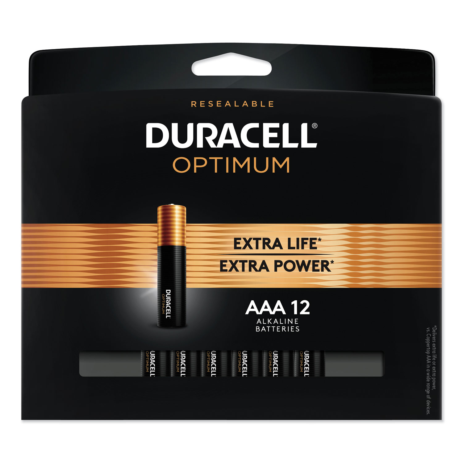  Duracell OPT2400B12PRT Optimum Alkaline AAA Batteries, 12/Pack (DUROPT2400B12PR) 
