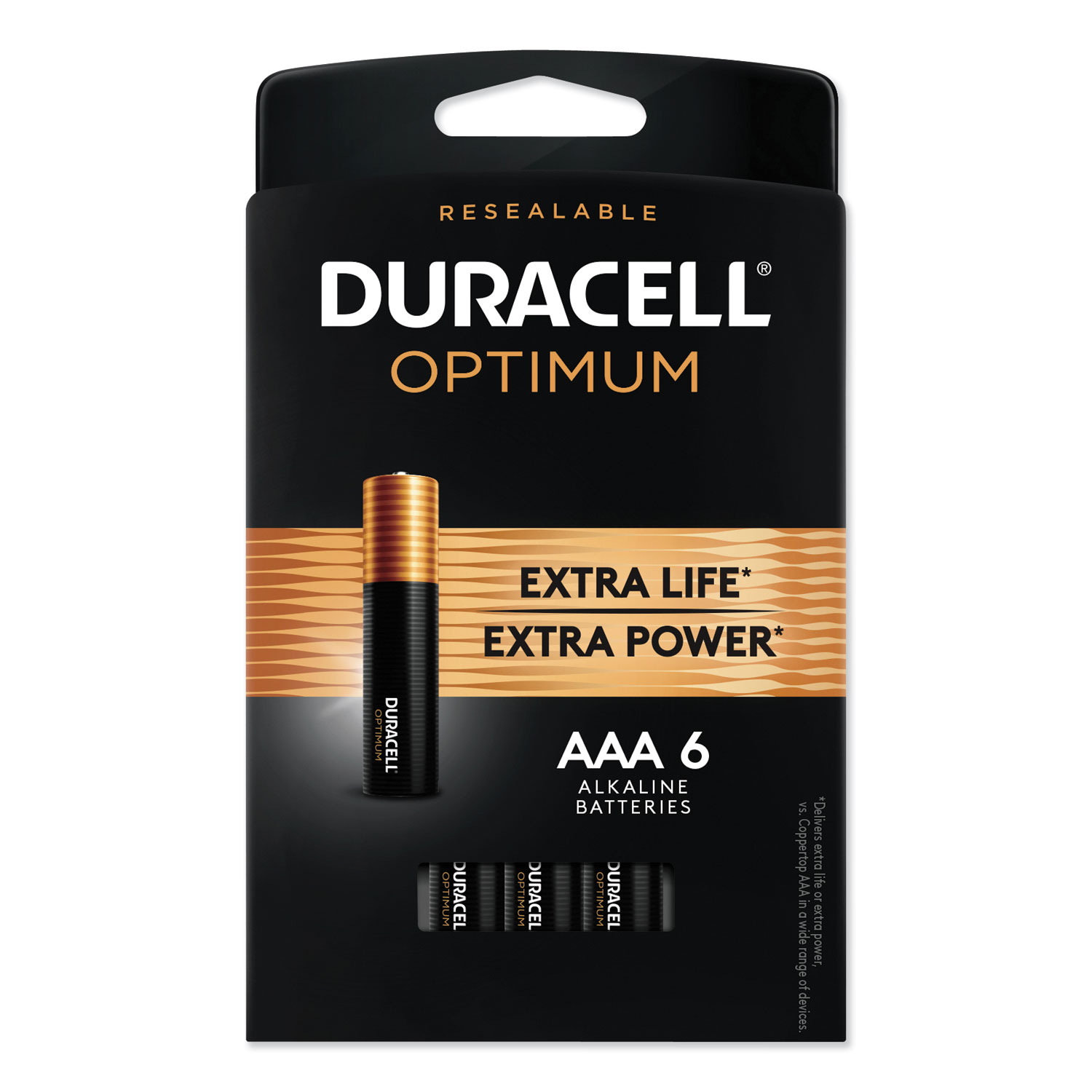  Duracell OPT2400B6PRT Optimum Alkaline AAA Batteries, 6/Pack (DUROPT2400B6PRT) 