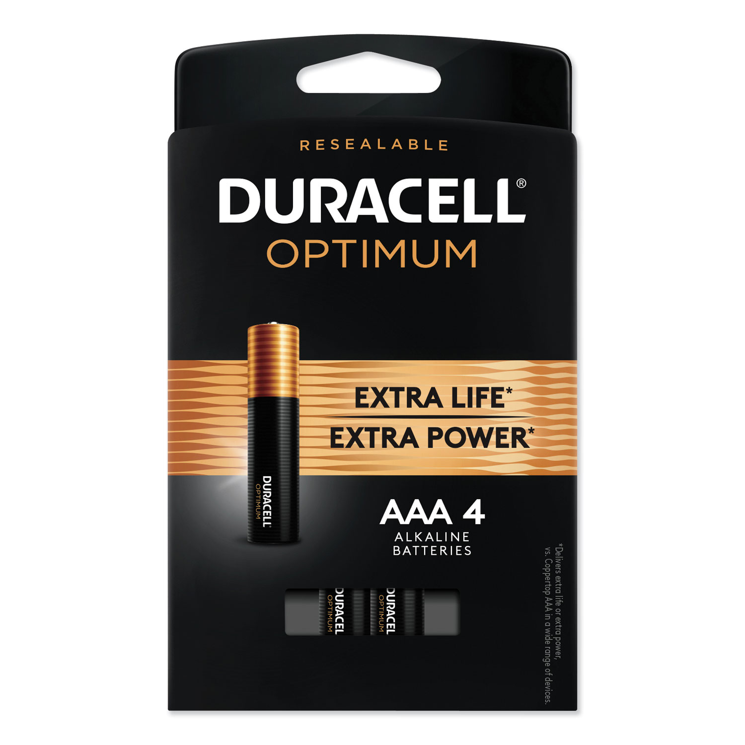  Duracell OPT2400B4PRT Optimum Alkaline AAA Batteries, 4/Pack (DUROPT2400B4PRT) 