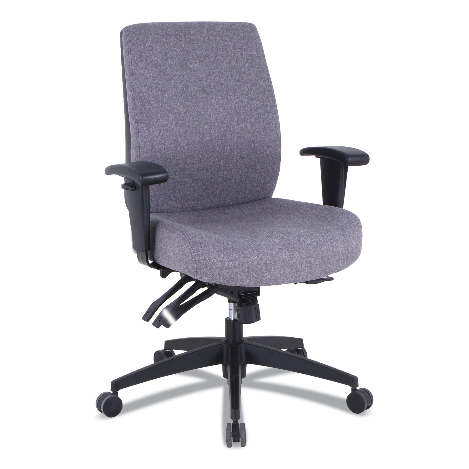 Alera Wrigley Series 24/7 High Performance High-Back Multifunction Task Chair, Up to 275 lbs., Gray Seat/Back, Black Base
