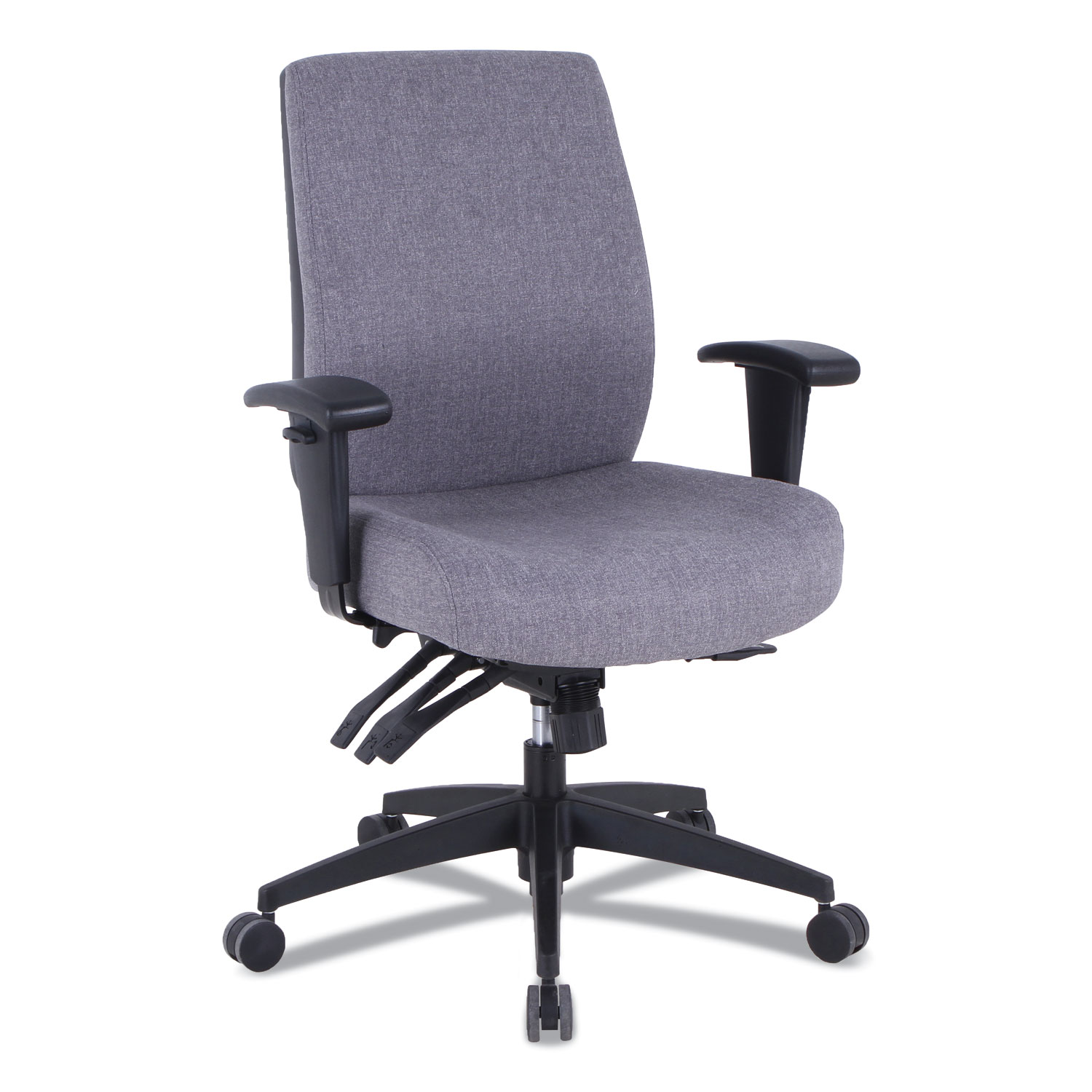  Alera HPT4241 Alera Wrigley Series 24/7 High Performance Mid-Back Multifunction Task Chair, Up to 275 lbs., Gray Seat/Back, Black Base (ALEHPT4241) 