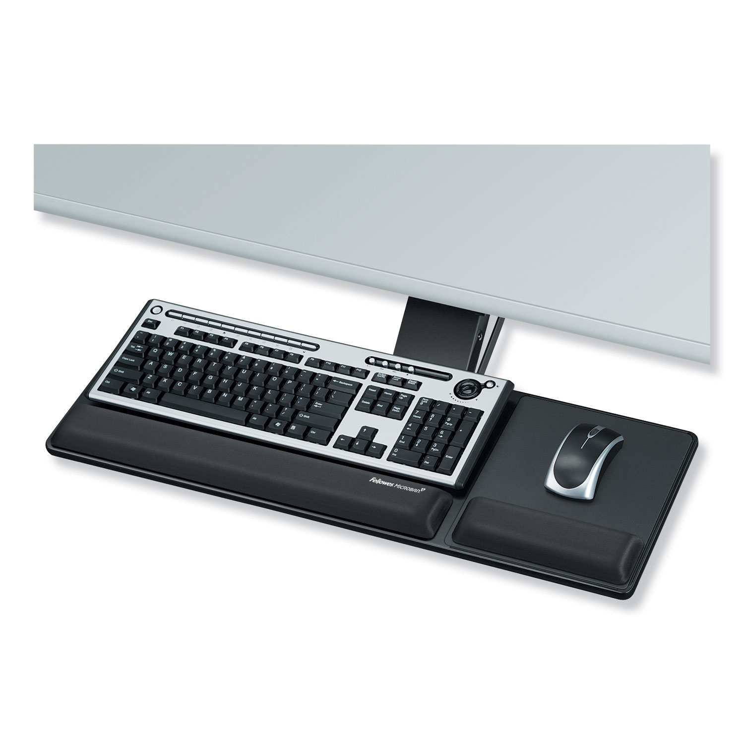  Fellowes 8017801 Designer Suites Compact Keyboard Tray, 19w x 9.5d, Black (FEL8017801) 