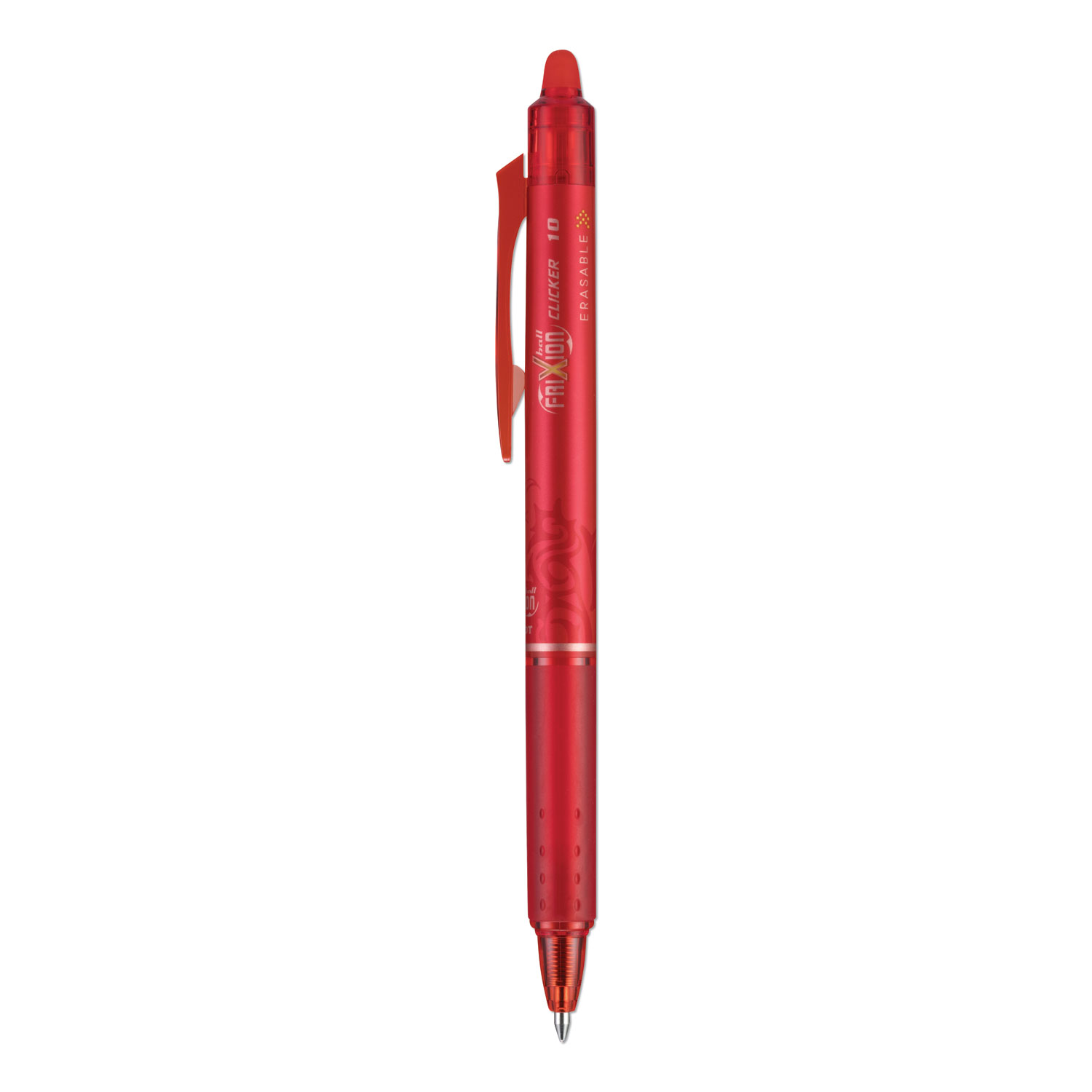  Pilot 11396 FriXion Clicker Erasable Retractable Gel Pen, 1 mm, Red Ink/Barrel, Dozen (PIL11396) 