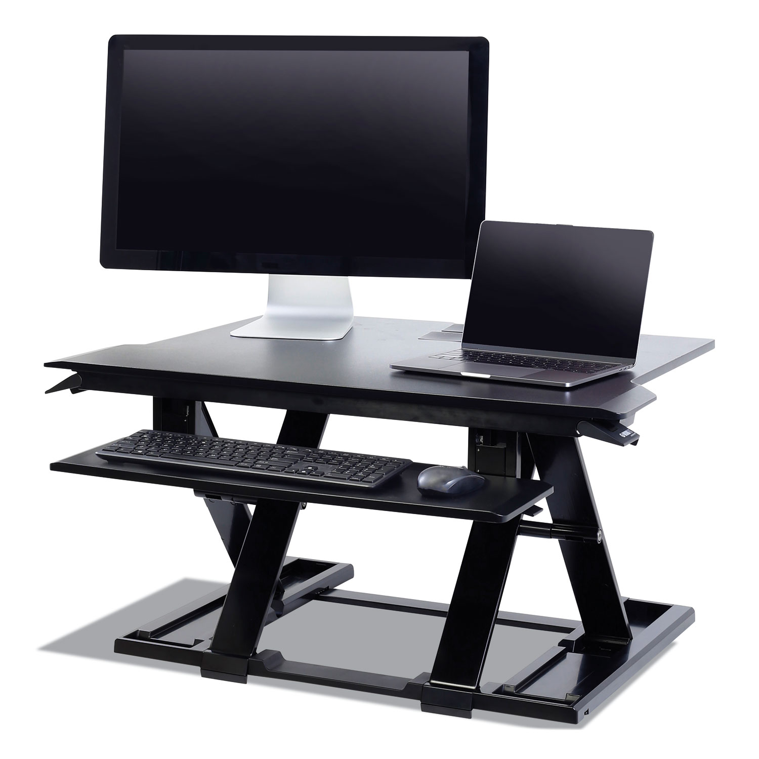  WorkFit by Ergotron 33467921 WorkFit TX Standing Desk Converter, 36.6w x 33d x 19h, Black (ERG33467921) 