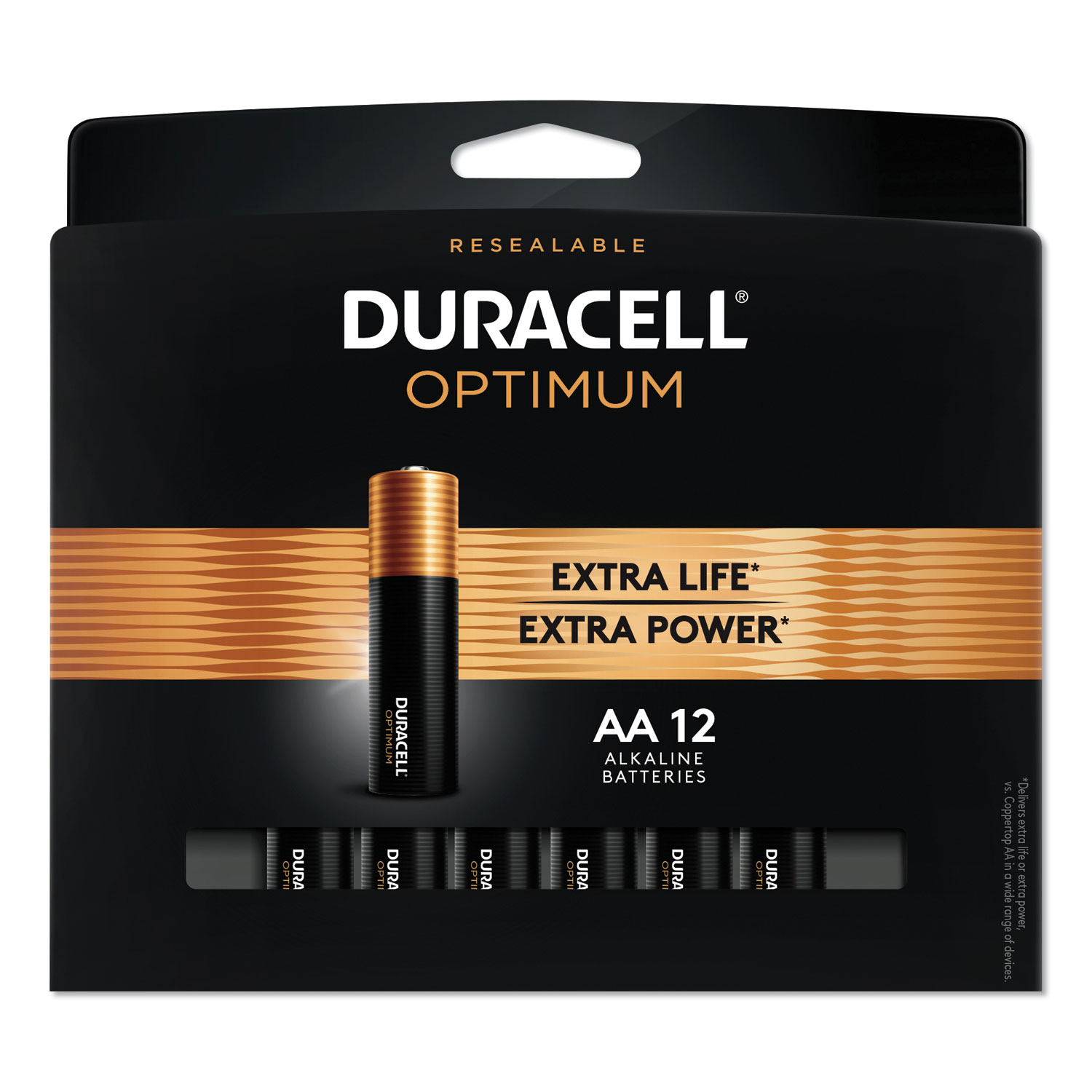  Duracell OPT1500B12PRT Optimum Alkaline AA Batteries, 12/Pack (DUROPT1500B12PR) 