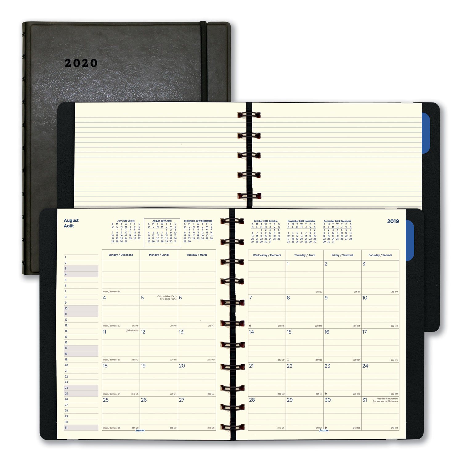 Filofax C1811001 Monthly Planner, 10 3/4 x 8 1/2, Black, 2019-2020 (REDC1811001) 