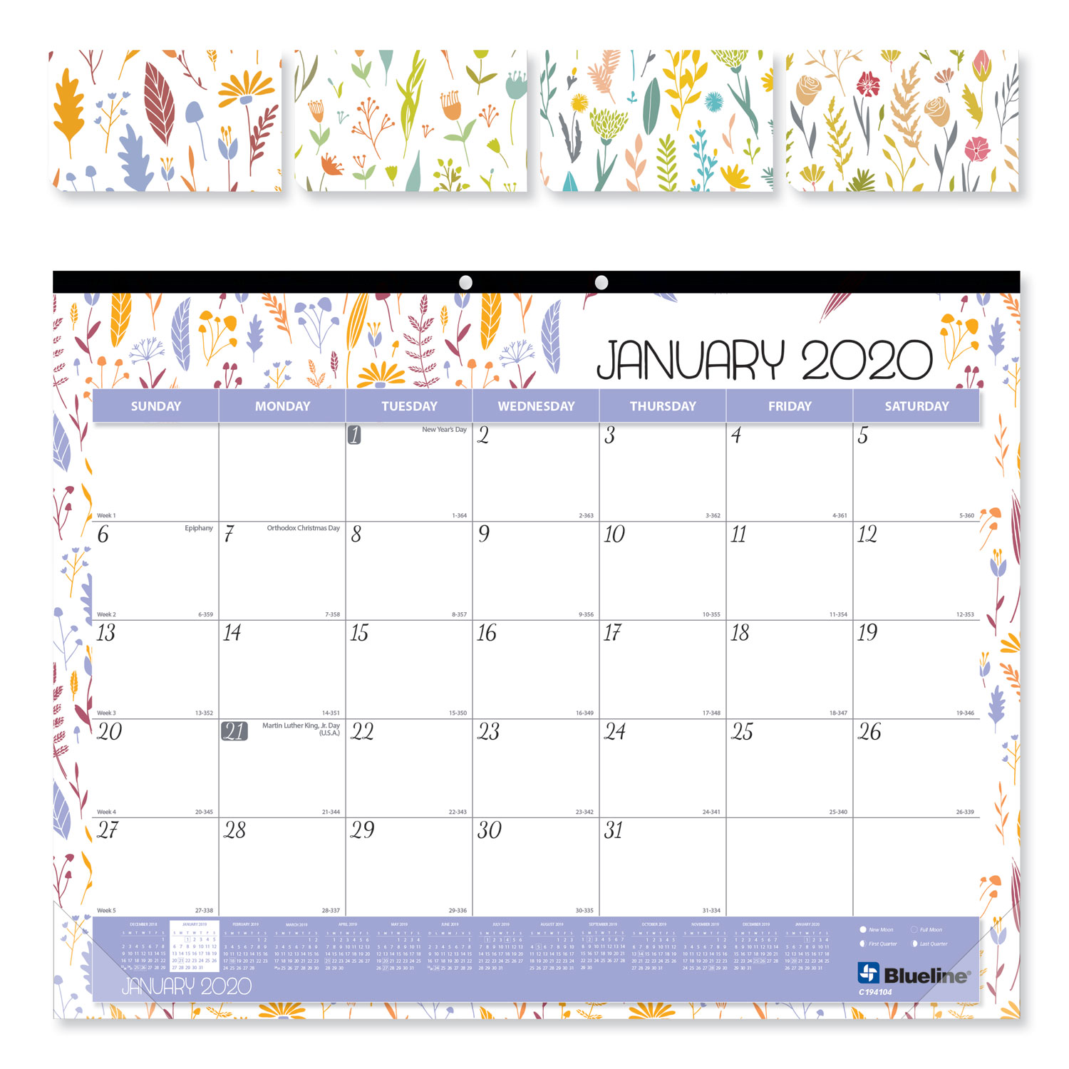 Monthly Desk Pad Calendar, 22 x 17, Spring, 2020