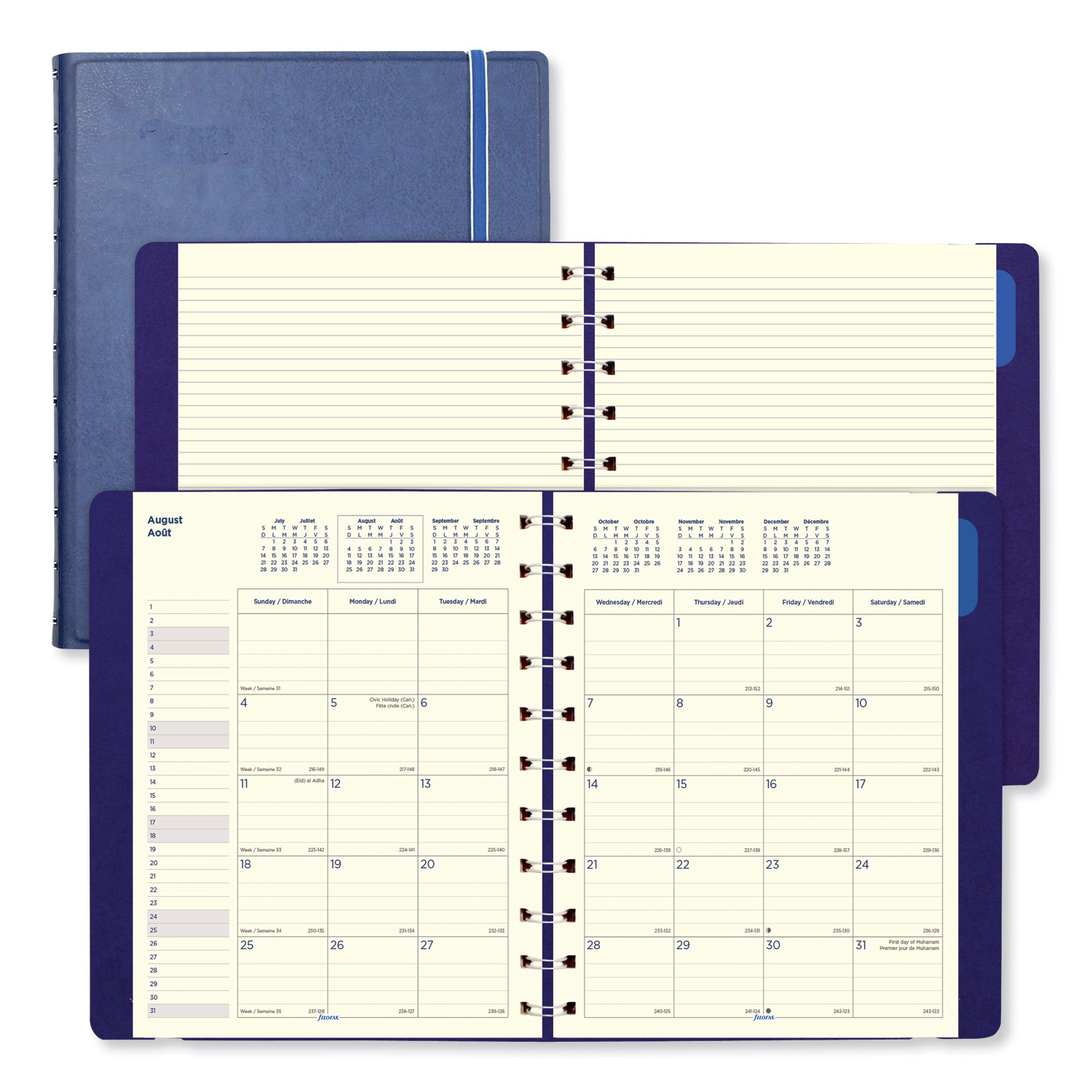  Filofax C1811002 Monthly Planner, 10 3/4 x 8 1/2, Blue, 2019-2020 (REDC1811002) 