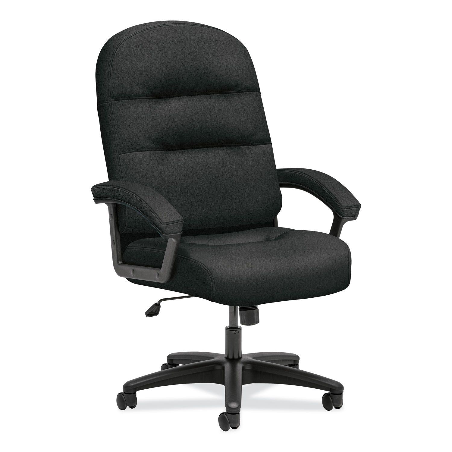 HON H2095.H.PWST10.T Pillow-Soft 2090 Series Executive High-Back Swivel/Tilt Chair, Supports up to 300 lbs., Black Seat/Black Back, Black Base (HON2095HPWST10T) 