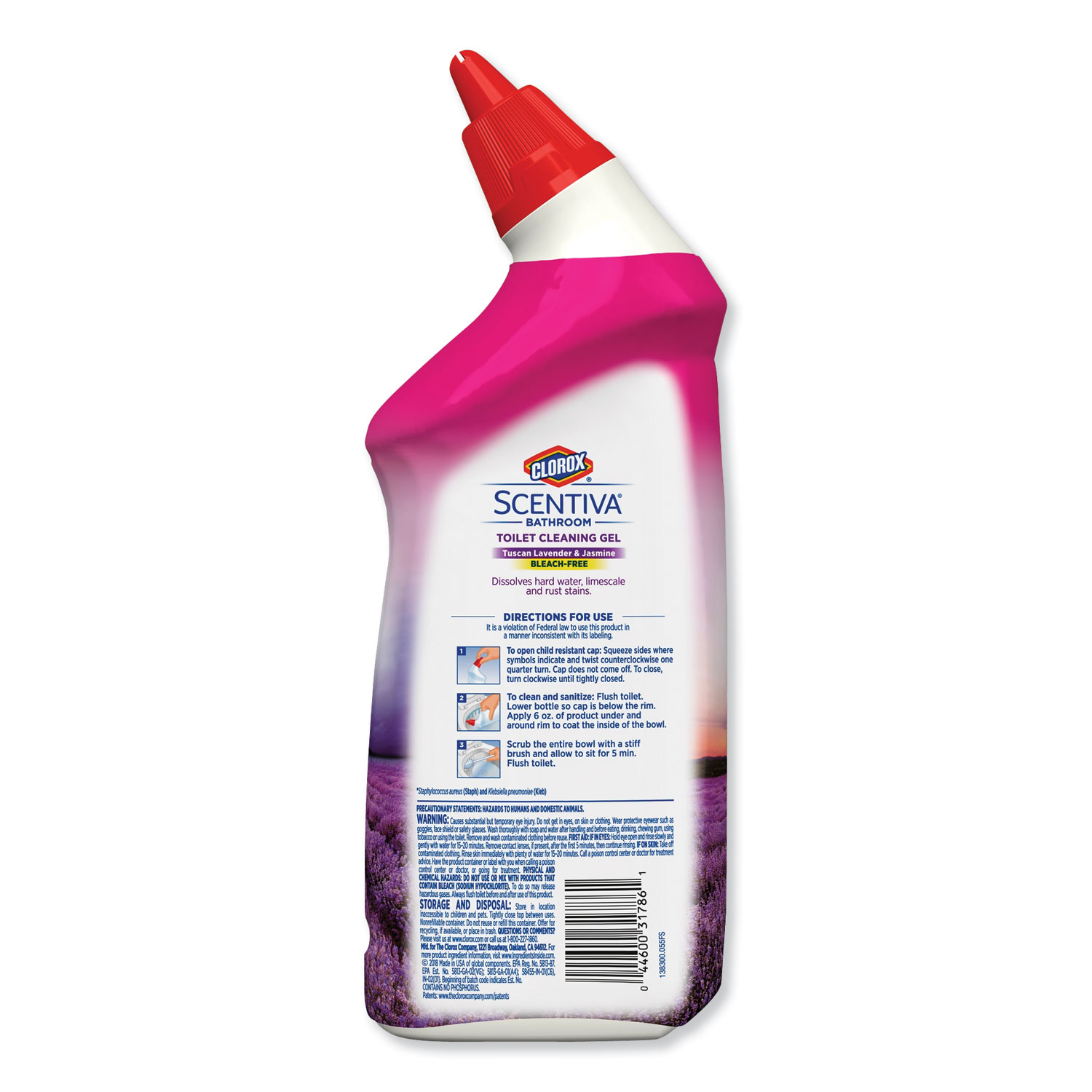 Scentiva Manual Toilet Bowl Cleaner, Tuscan Lavender & Jasmine, 24 oz Bottle