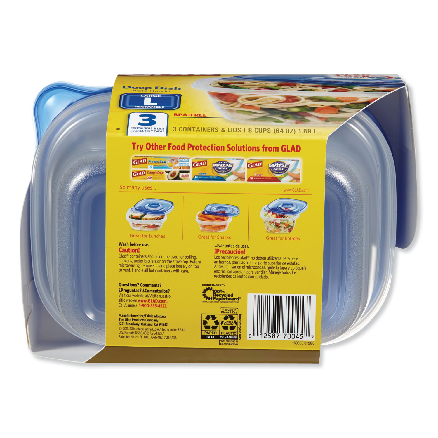 Glad Food Storage Containers at