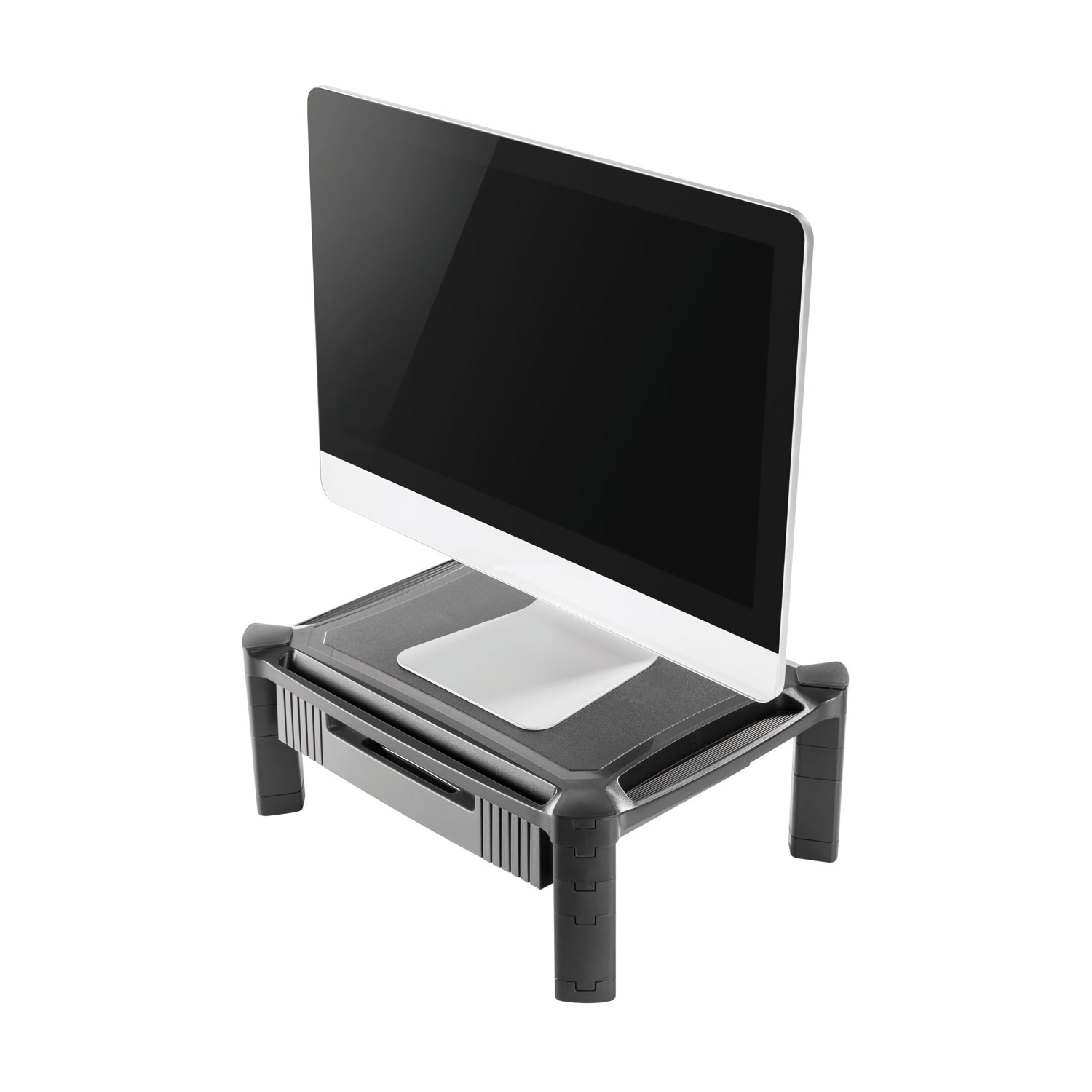 Large Monitor Stand with Cable Management and Drawer, 18 3/8