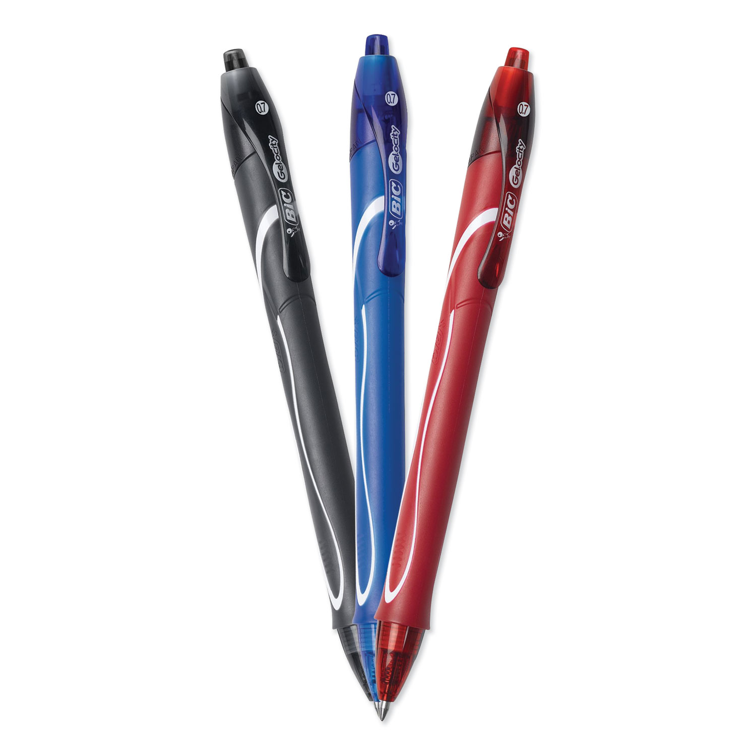 Gel-ocity Quick Dry Gel Pen, Retractable, Fine mm, Three