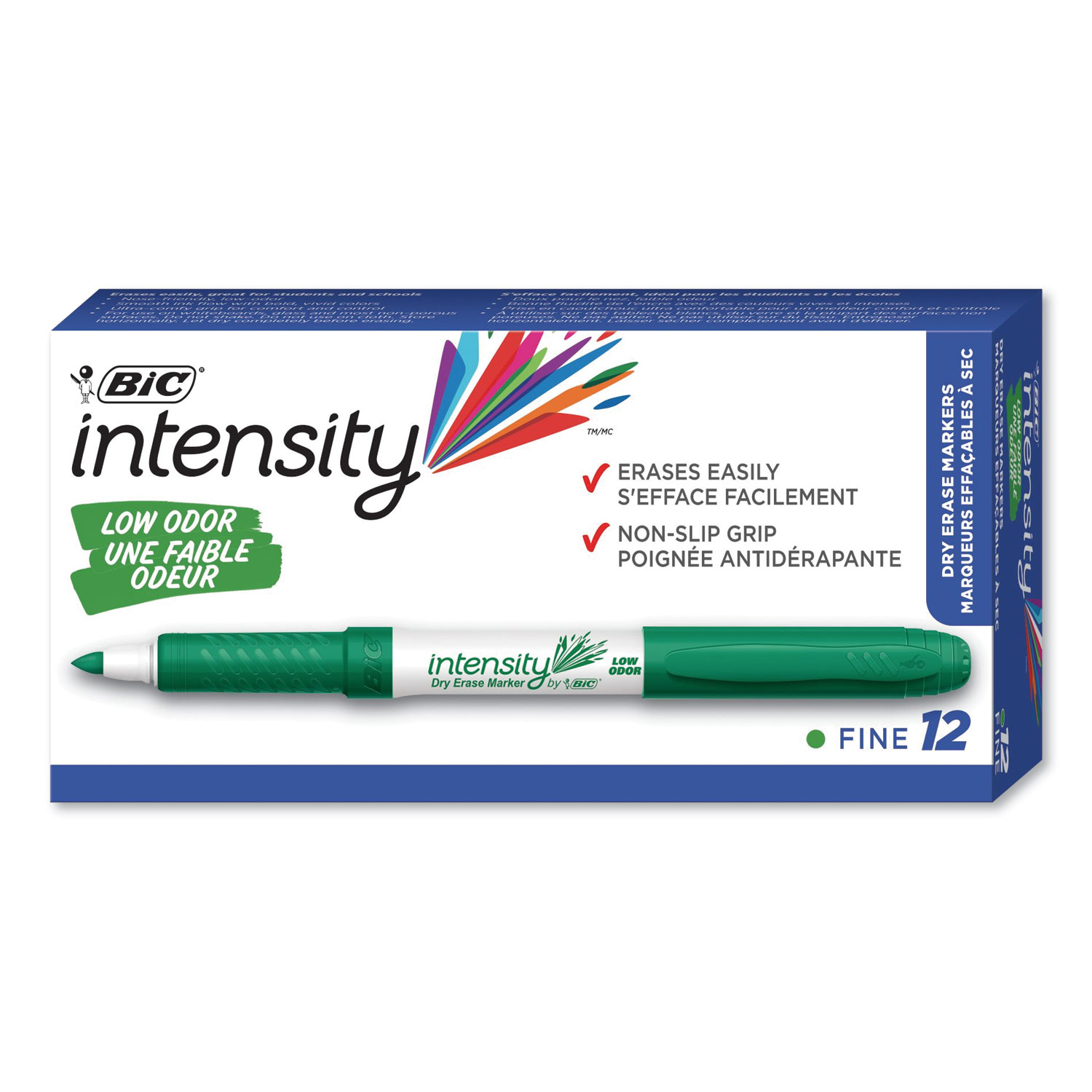 Intensity Low Odor Fine Point Dry Erase Marker, Fine Bullet Tip, Assorted  Colors, 4/Set - mastersupplyonline