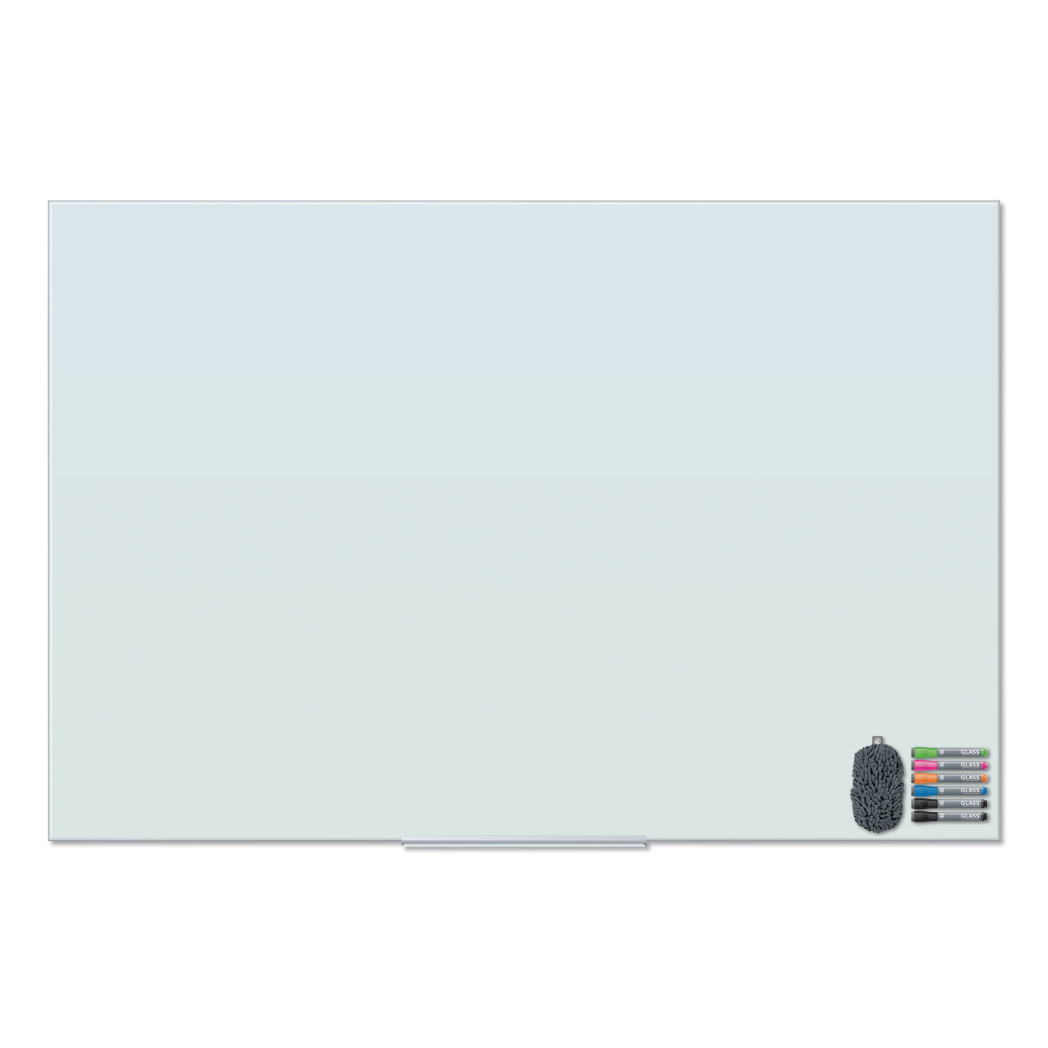  U Brands 3979U00-01 Floating Glass Dry Erase Board, 72 x 48, White (UBR3979U0001) 